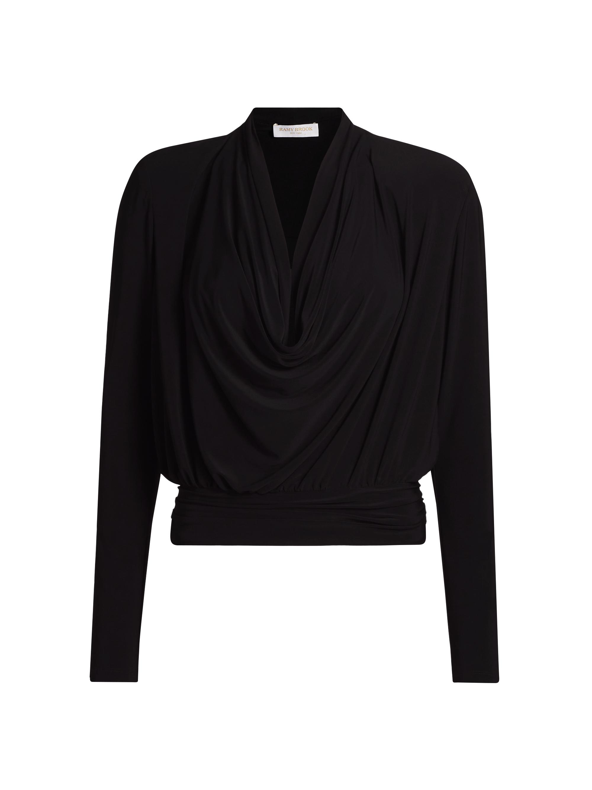 Ramy Brook Eden Jersey Long-Sleeve Blouse | Saks Fifth Avenue