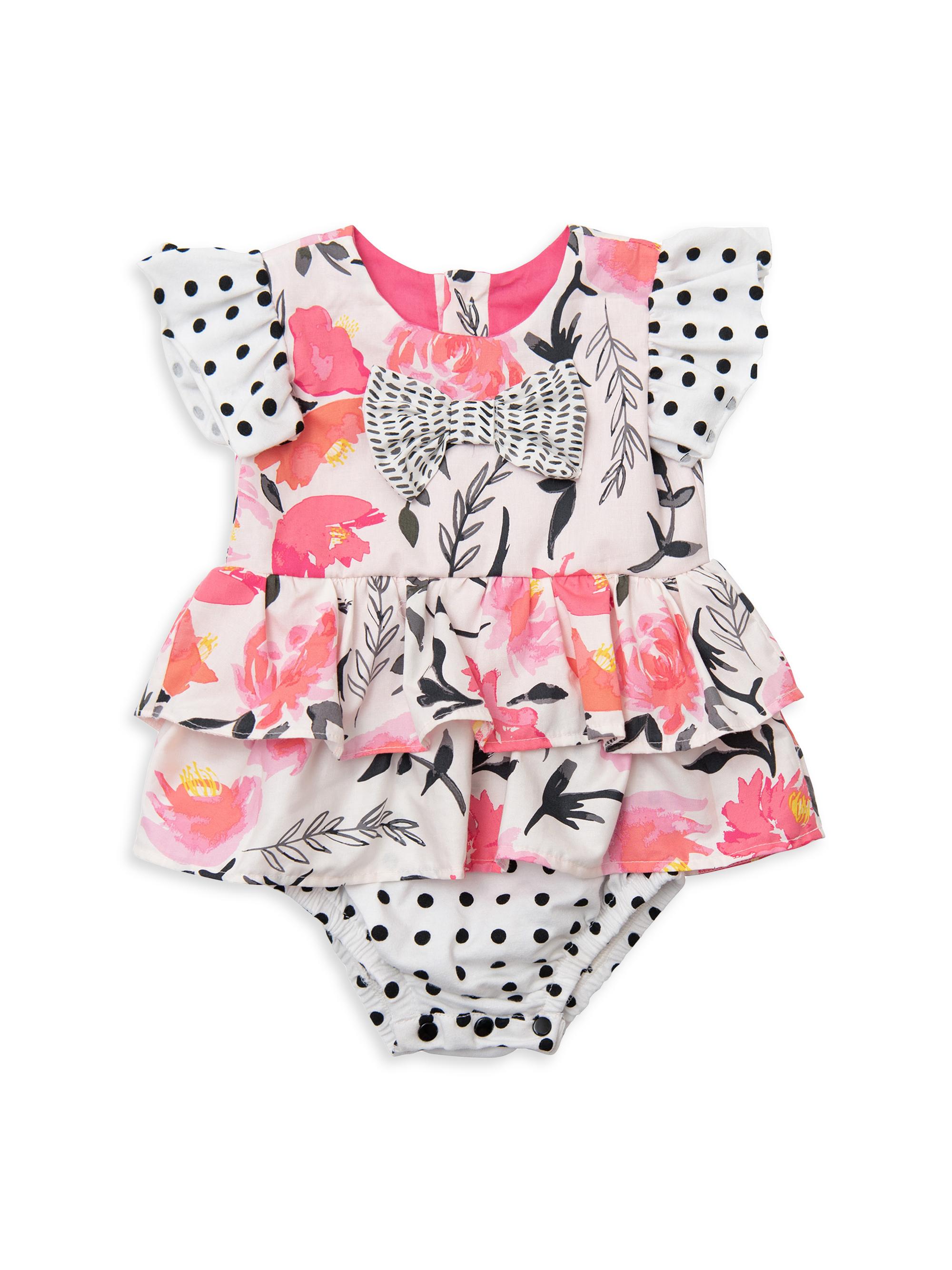 Haute Baby Baby Girl's Pretty In Pink Cotton Dress & Bloomers Set - Pink Multi 24 Months