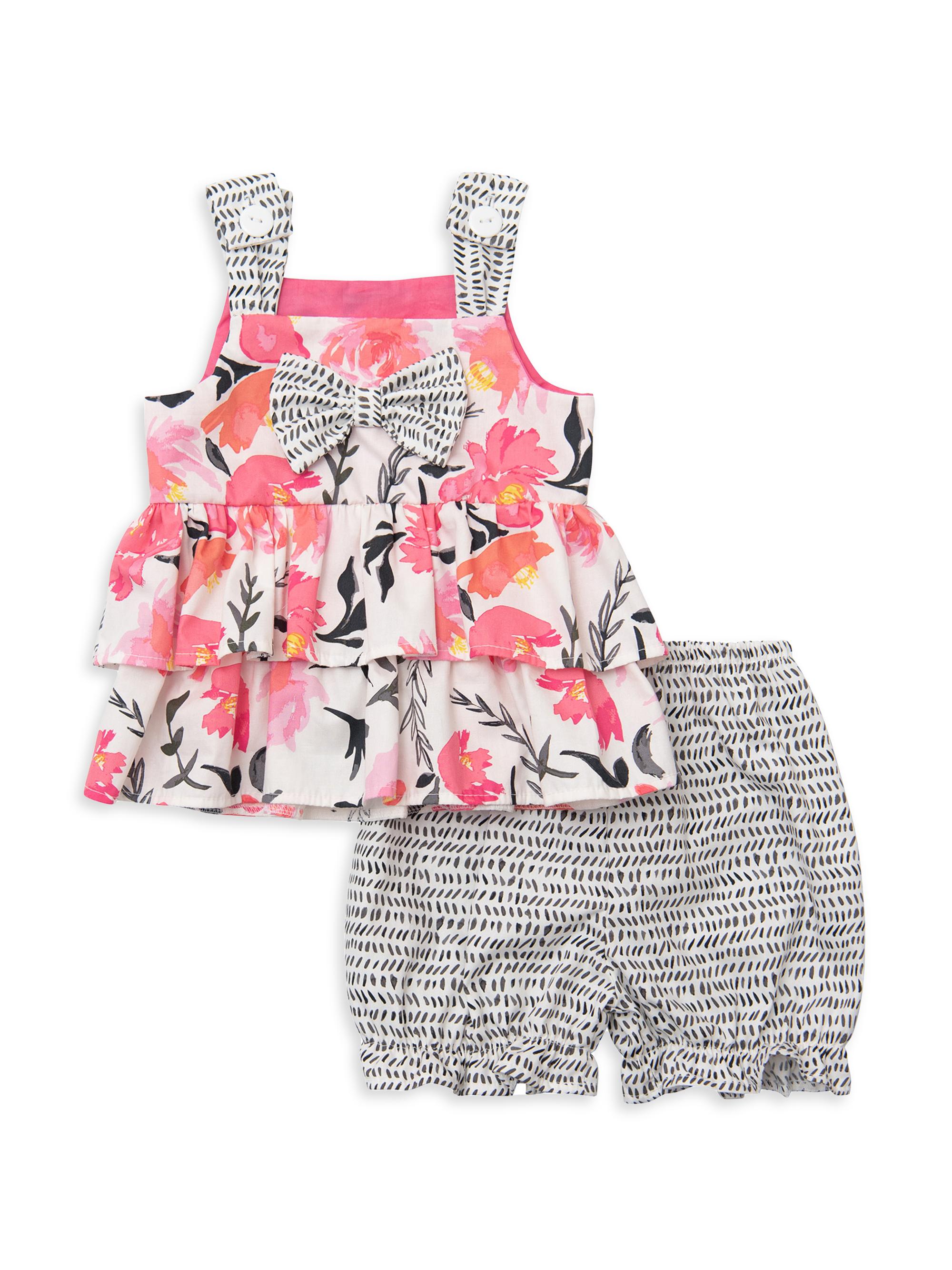 Haute Baby Baby Girl's & Little Girl's Pretty In Pink Cotton Dress & Bloomers Set - Pink Multi