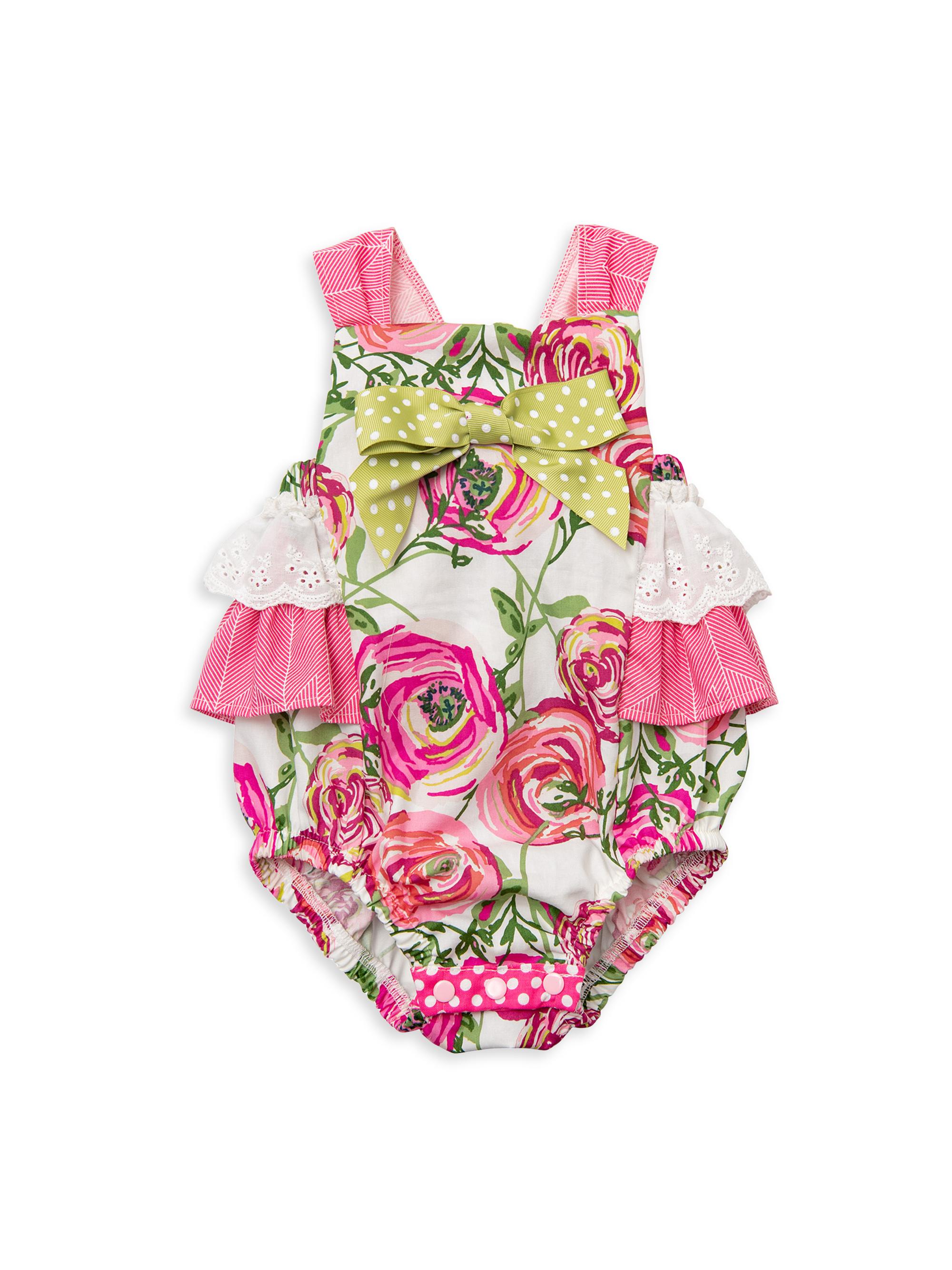 Haute Baby Baby Girl's Blooming Aisle Floral One-Piece Swimsuit - Pink Floral 24 Months