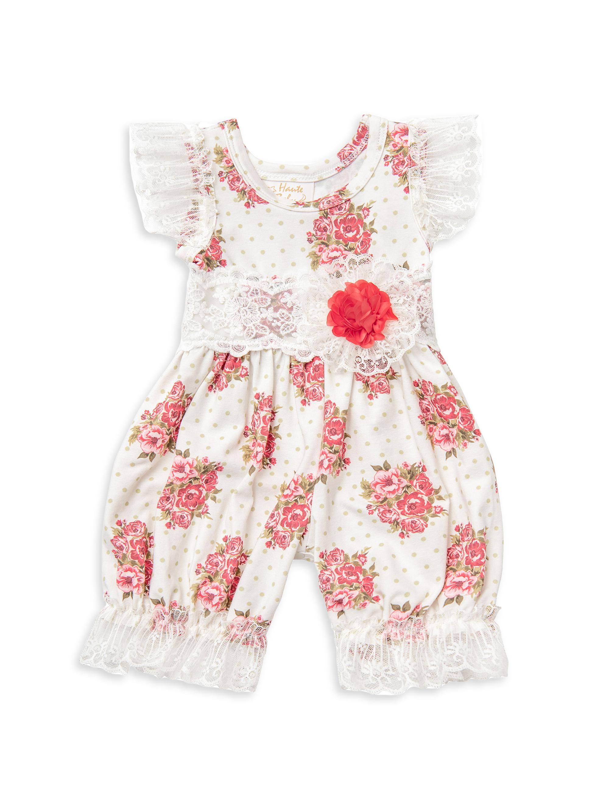 Haute Baby Baby Girl's Perfect Peony Stretch-Cotton Bubble Romper -  Floral 24 Months
