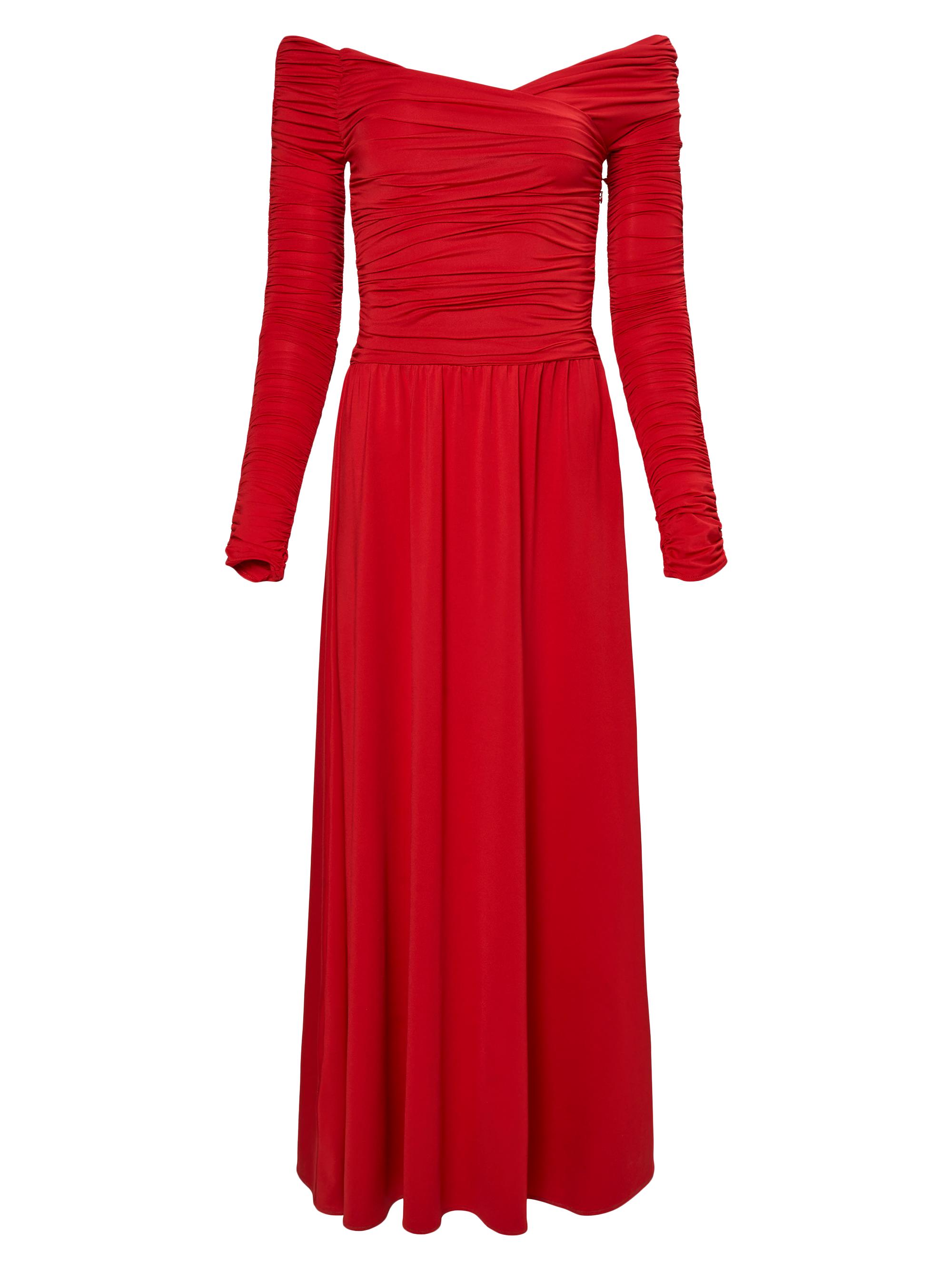 Altuzarra Women's Charlotte Off-The-Shoulder Ruched Maxi Dress - Grenadine