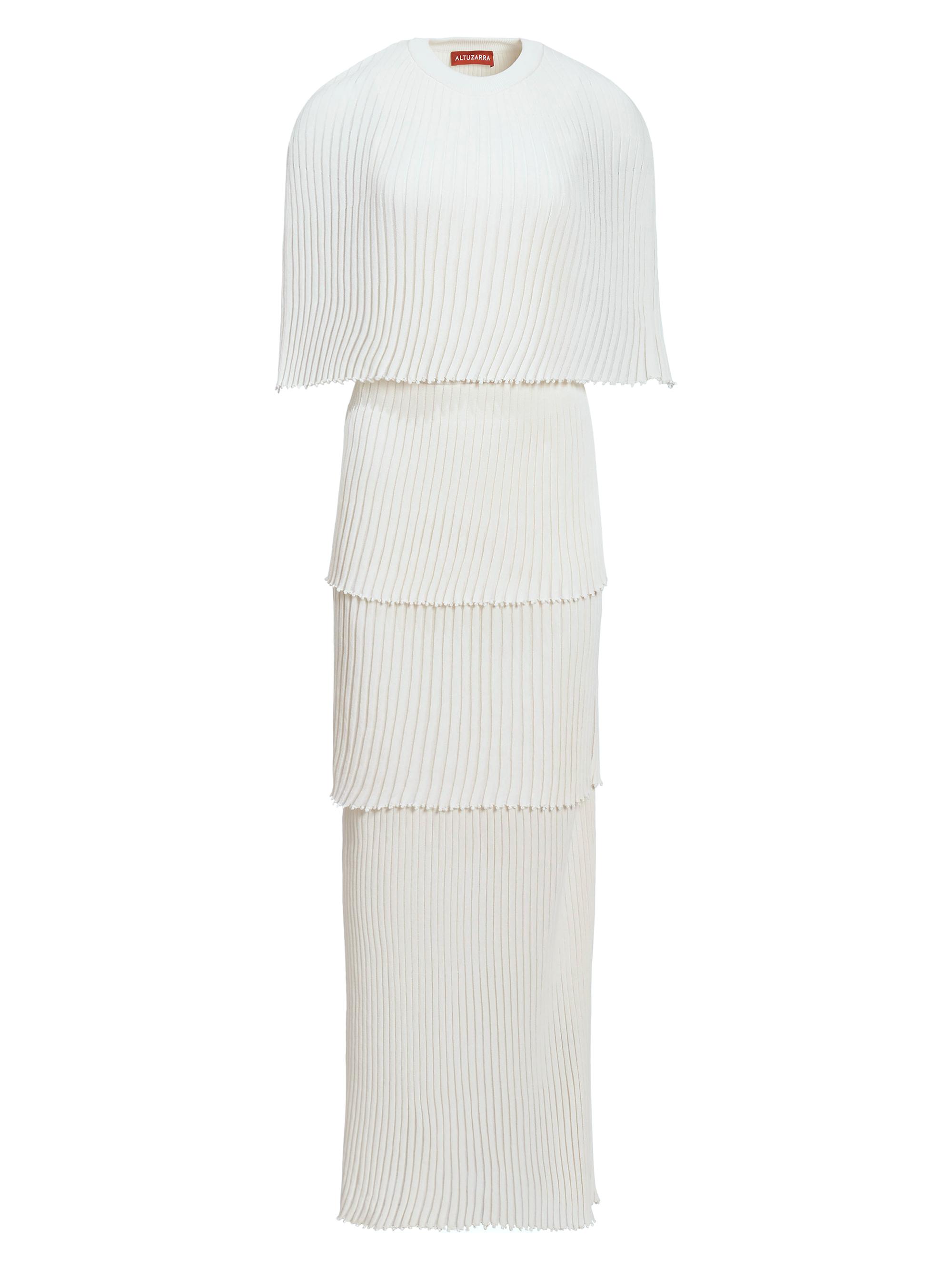 Altuzarra Women's Aerial Rib-Knit Tiered Maxi Dress -