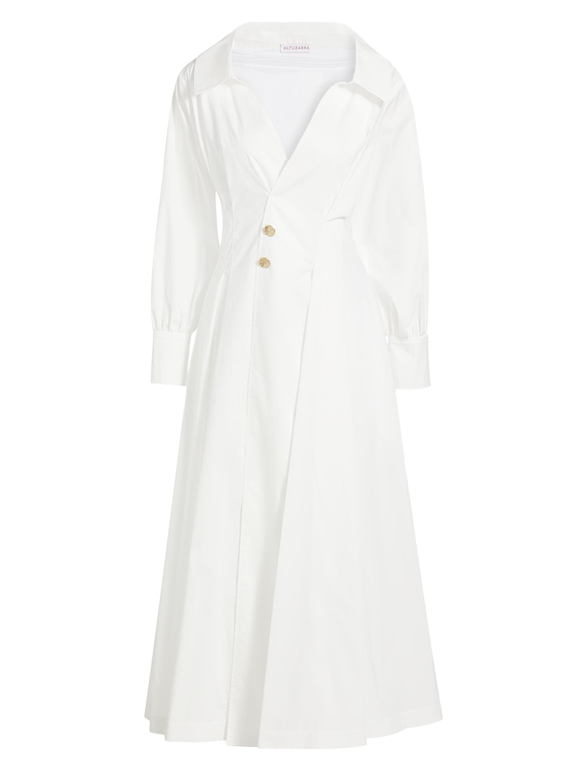 Altuzarra Women's Isabela Cotton-Blend Shirtdress - Optic White