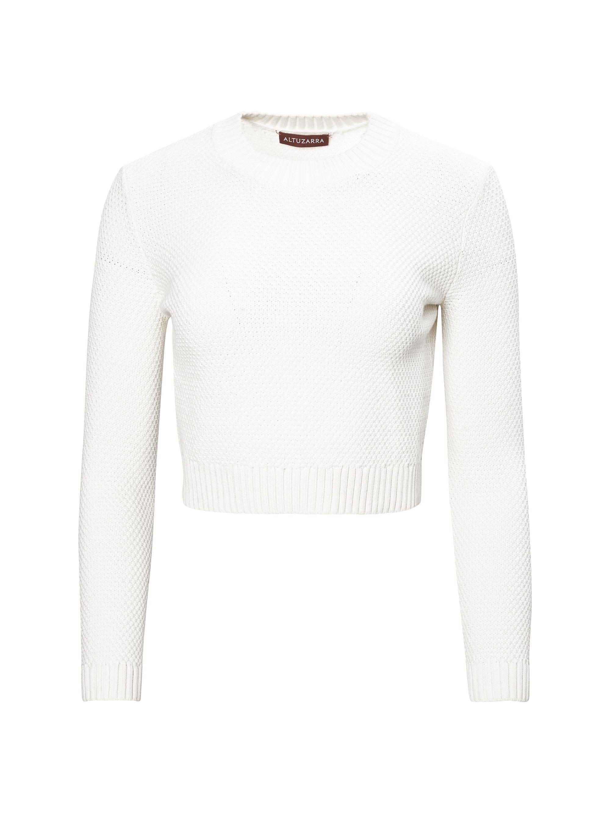 Altuzarra Women's Pogo Cotton-Blend Crop Sweater -