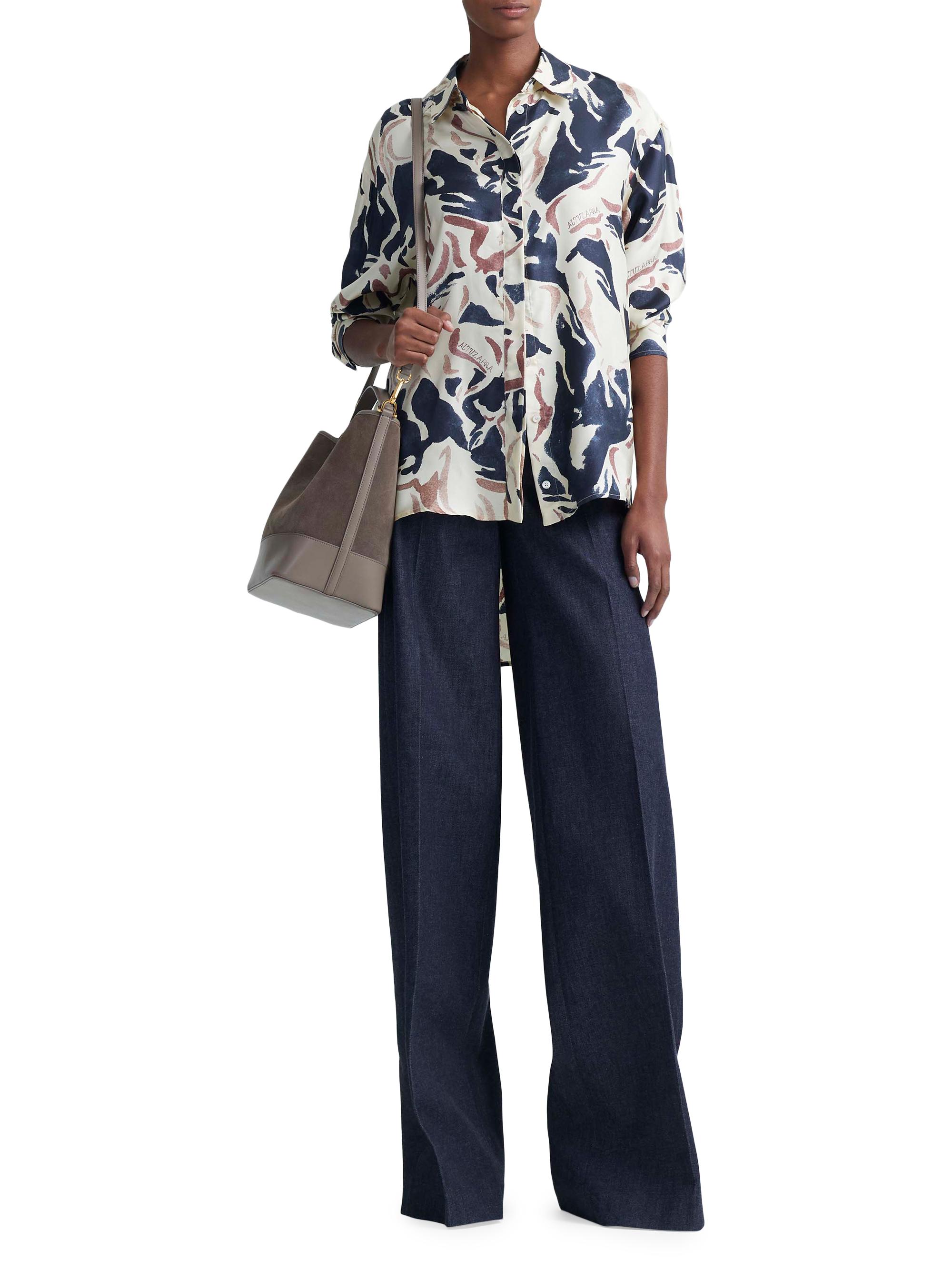 Altuzarra Women's Patricia Geometric Satin Blouse - Black