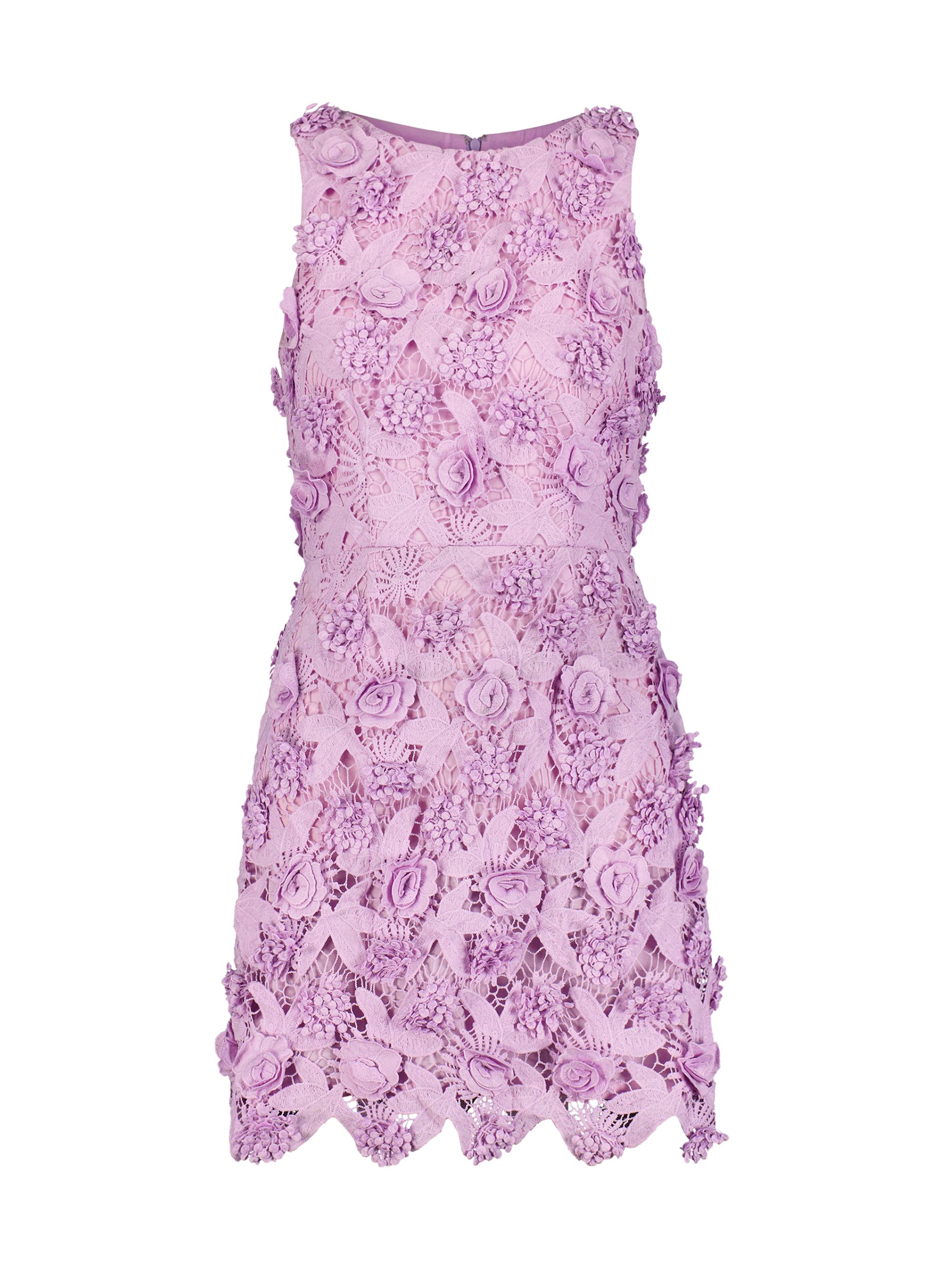 Mac Duggal Women's Floral Lace Minidress - Orchid