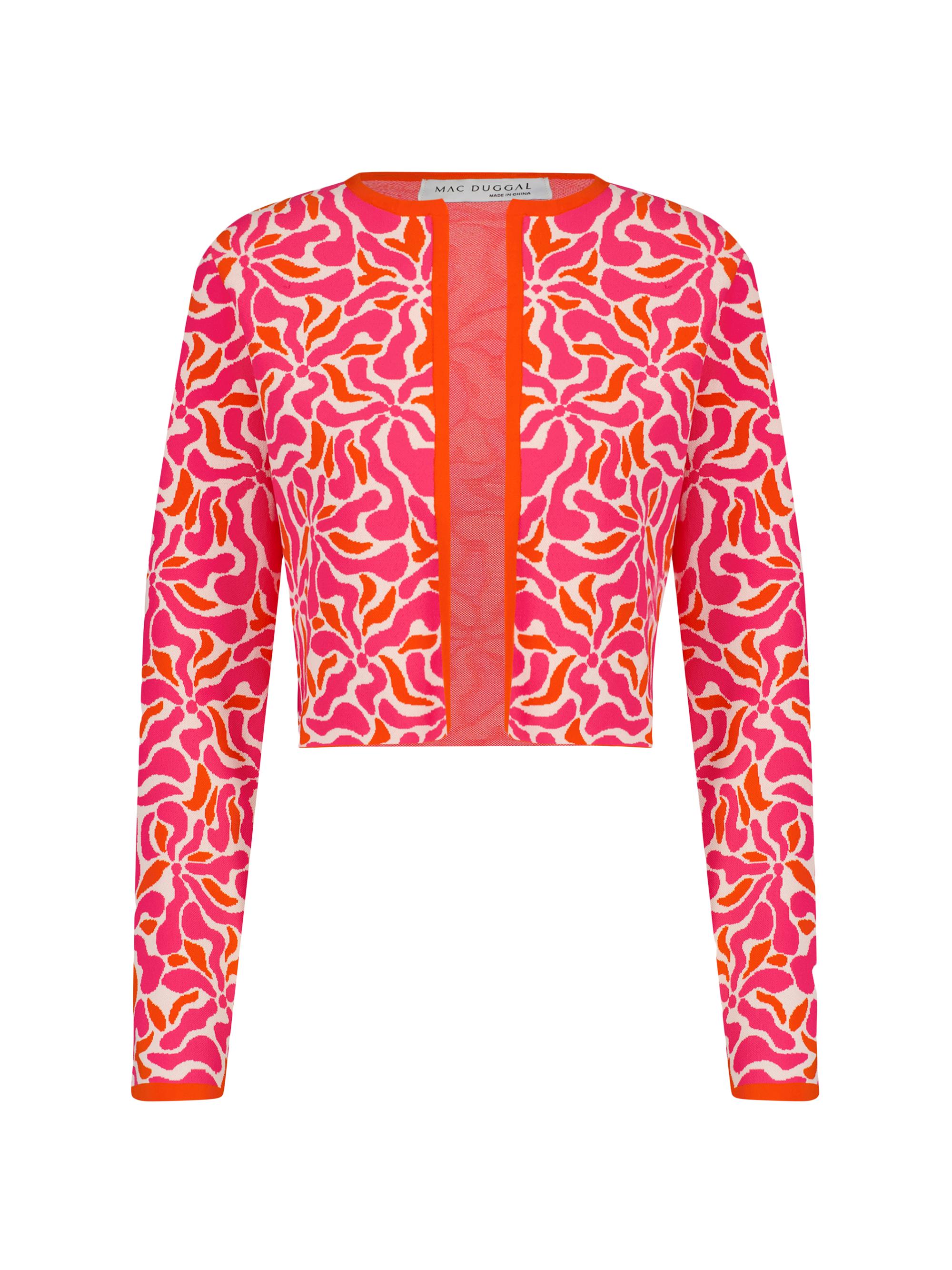 Mac Duggal Women's Floral Knit Cardigan - Sunset Multi