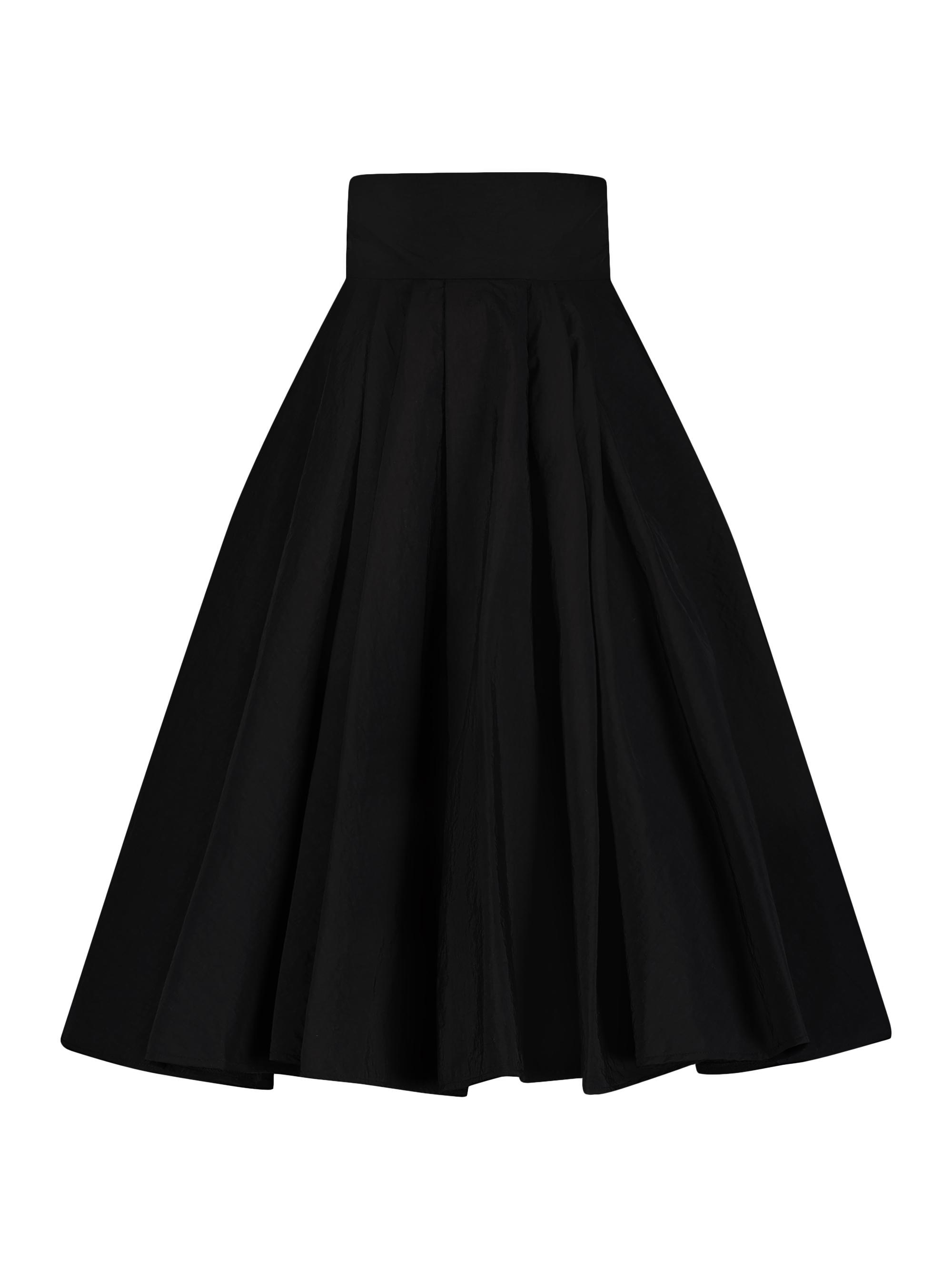 Mac Duggal Women's Faille Crêpe Circle Midi-Skirt - Black
