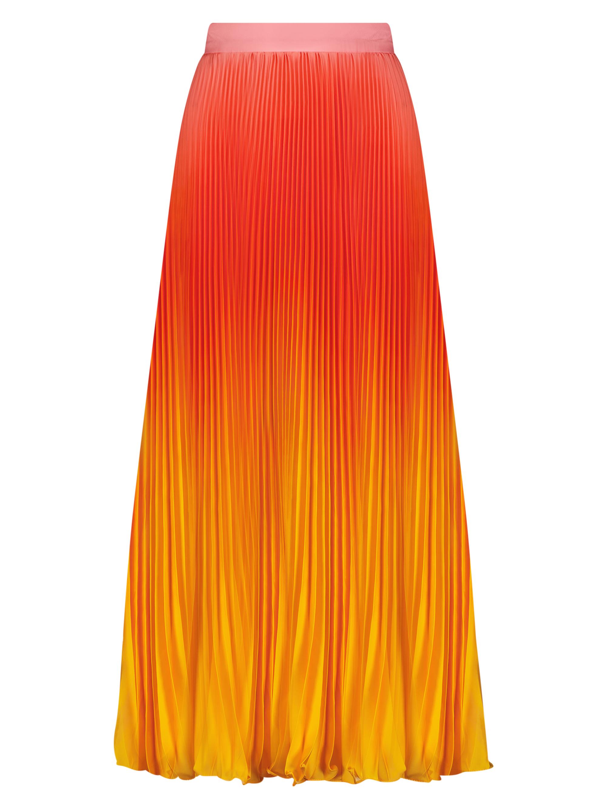 Mac Duggal Women's Ombré Pleated Satin Midi-Skirt - Sunset Ombre
