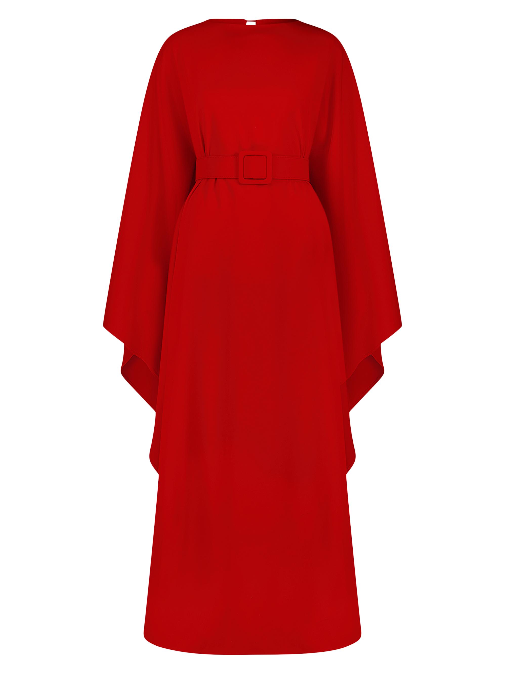 Mac Duggal Women's Crepe Belted Shawl Gown - Orchid