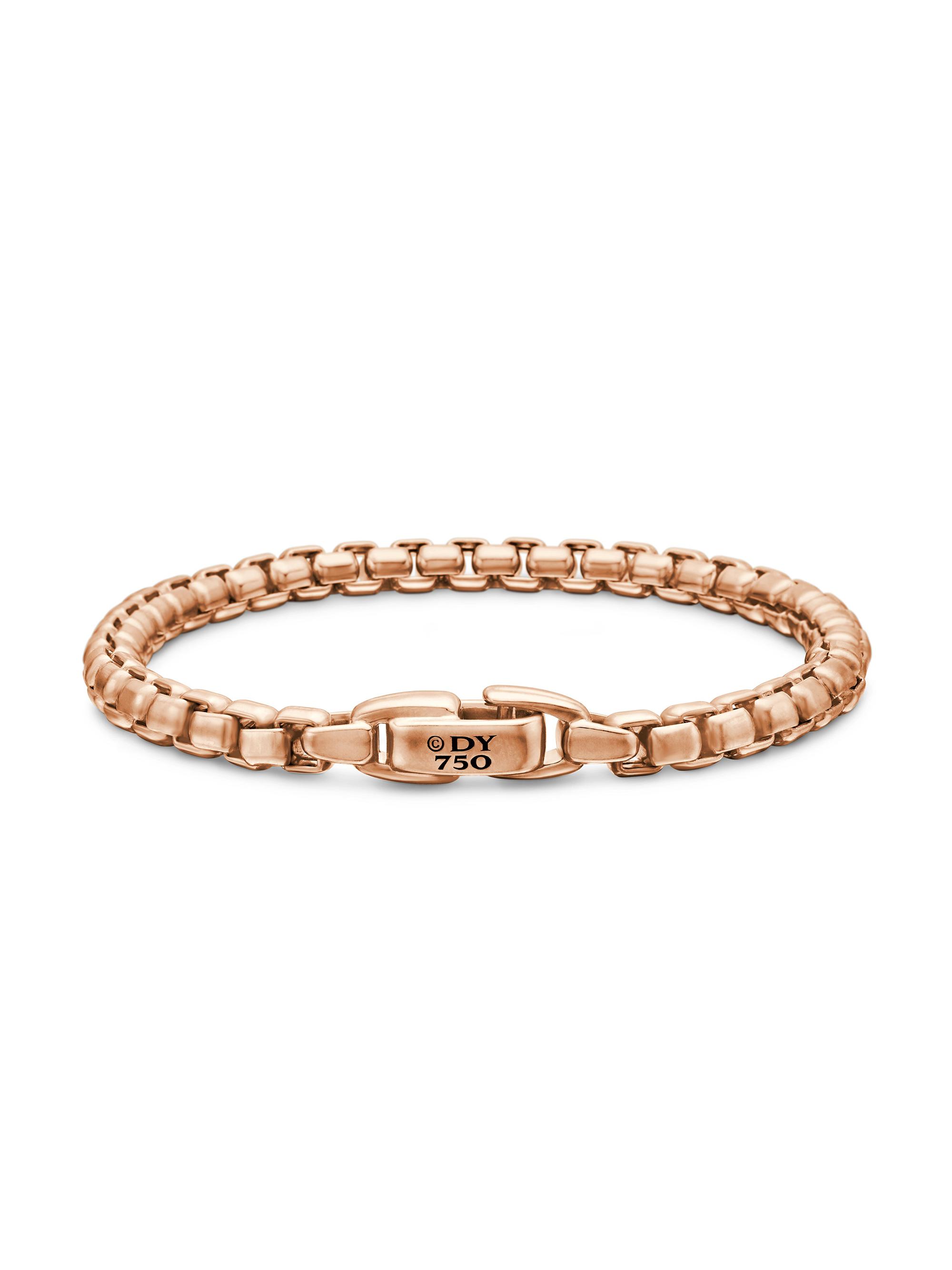 David Yurman Box Chain Bracelet in 18K Rose Gold, 5MM | Saks Fifth
