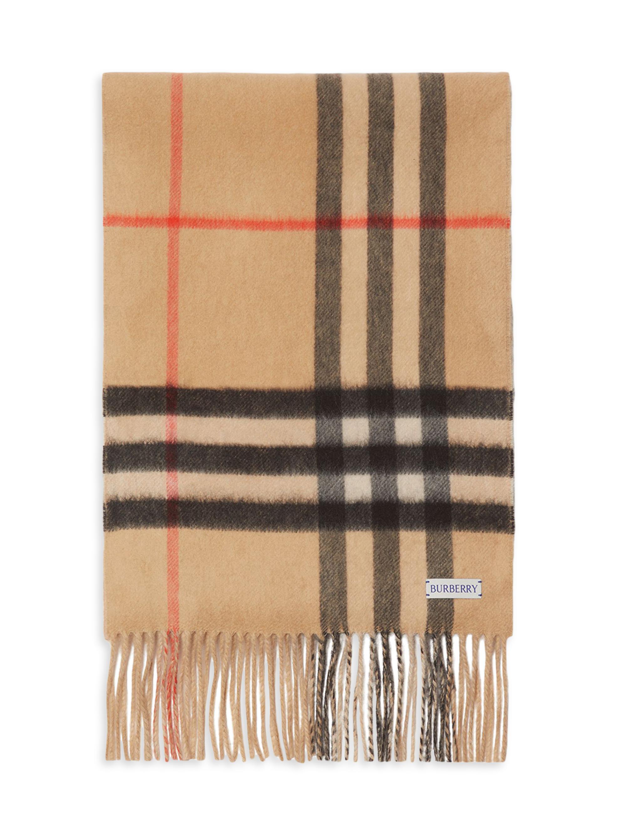 Burberry Women's Check Cashmere Scarf - Sand Flax