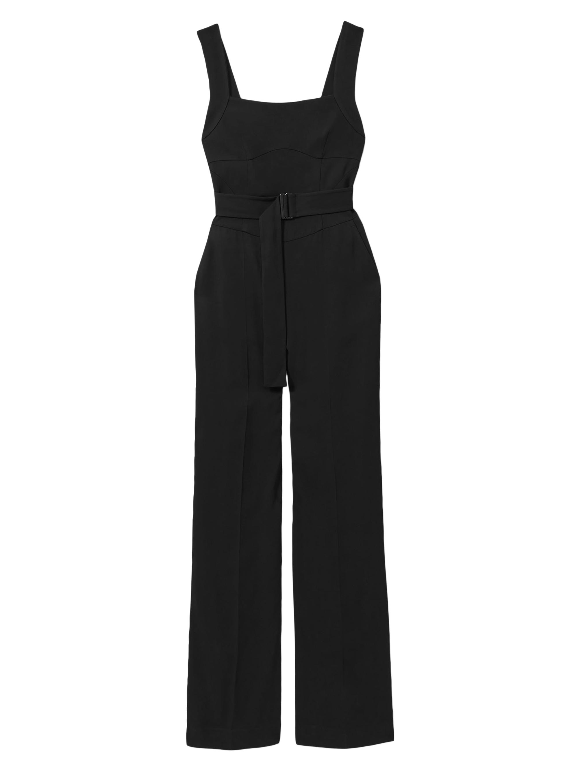 Reiss Women's Kim Straight-Leg Belted Jumpsuit - Black