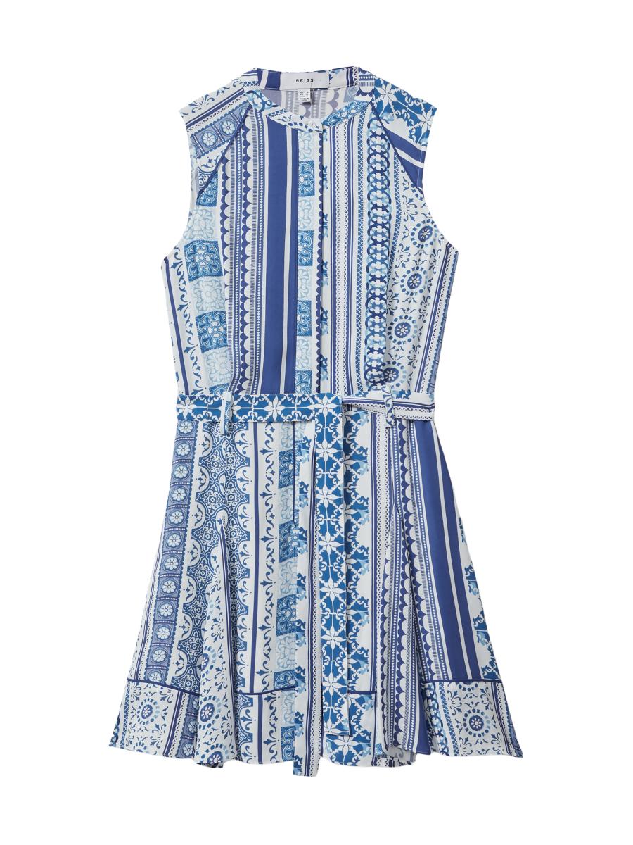 【海外限定】REISSドレス☆Ivory Lani Hybrid Knit Tie Back Mid Reiss Hybrid Knit Tie Back Midi Dress in Ivory | REISS
