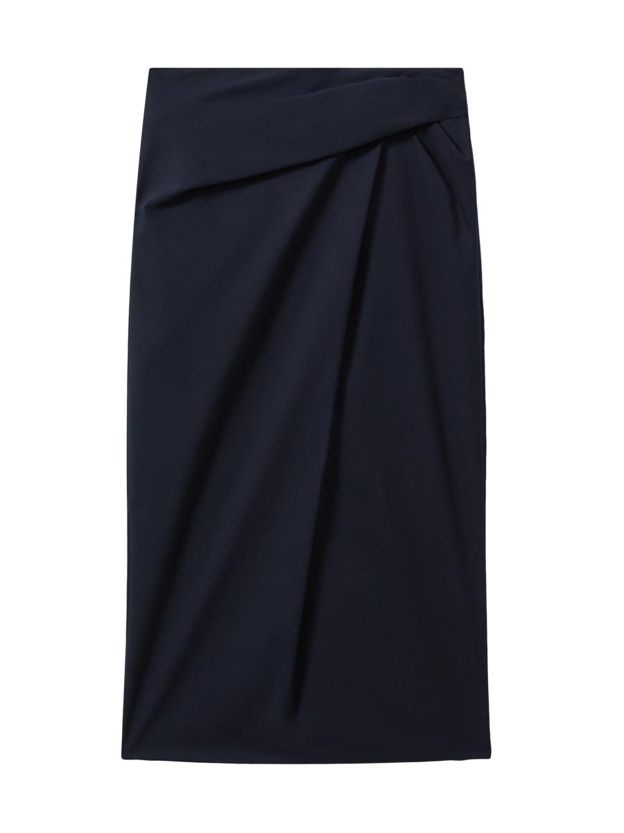 Reiss Nadia Cotton-Blend Draped Midi-Skirt | Saks Fifth Avenue