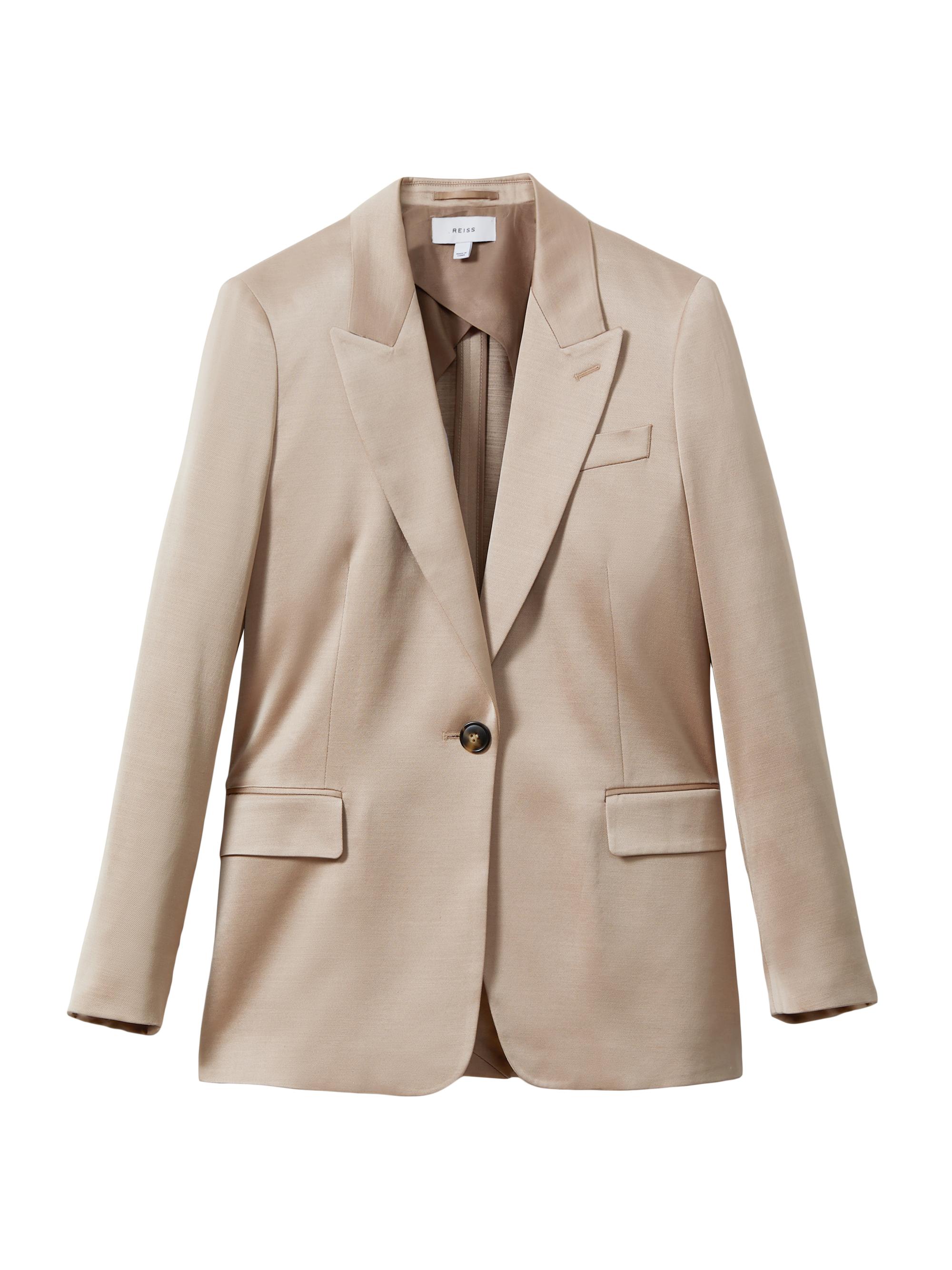 Reiss Women's Cole Satin Blazer - Gold