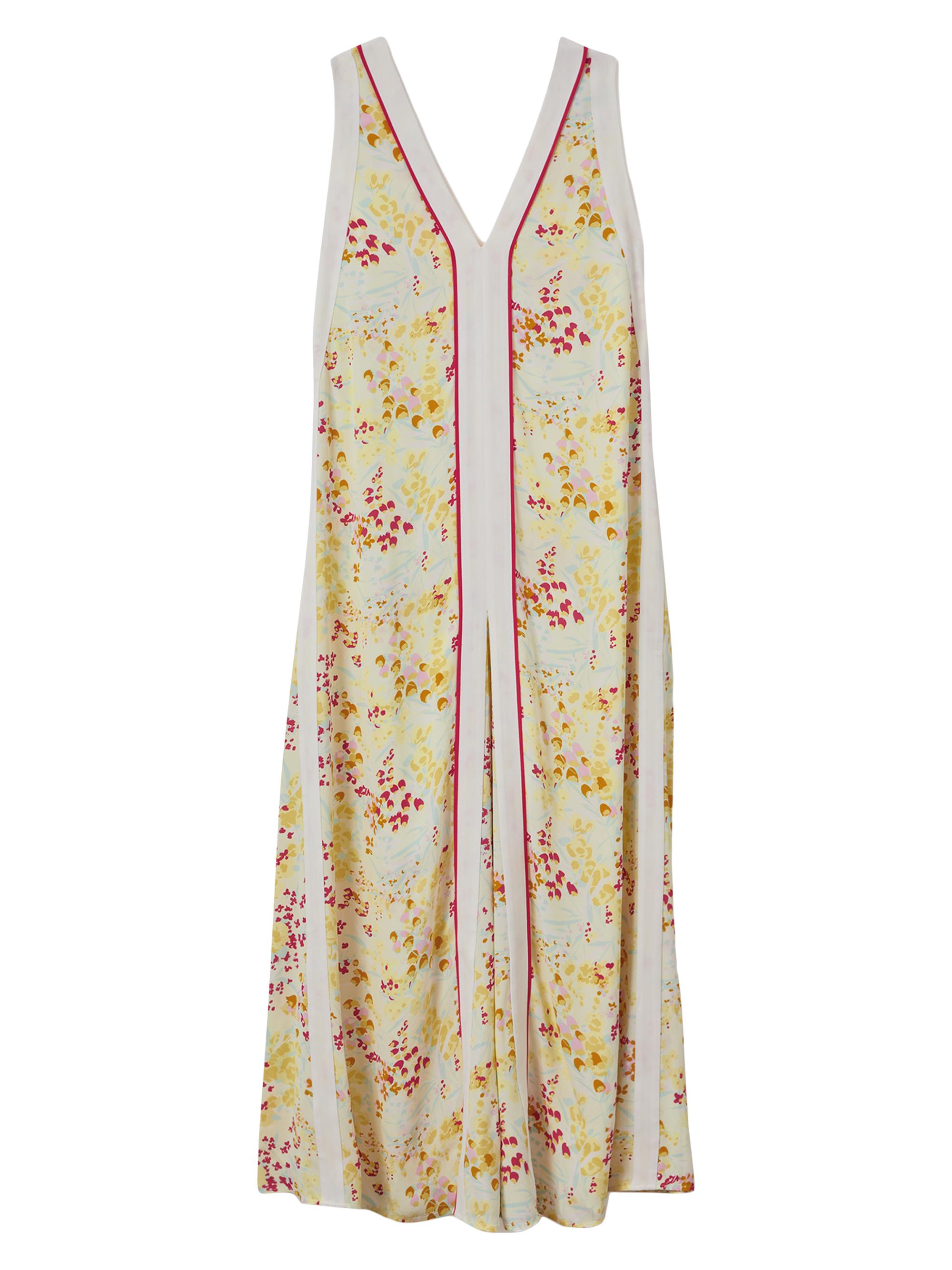 Reiss Women's Eliza Floral V-Neck Maxi Dress - Pink Yellow