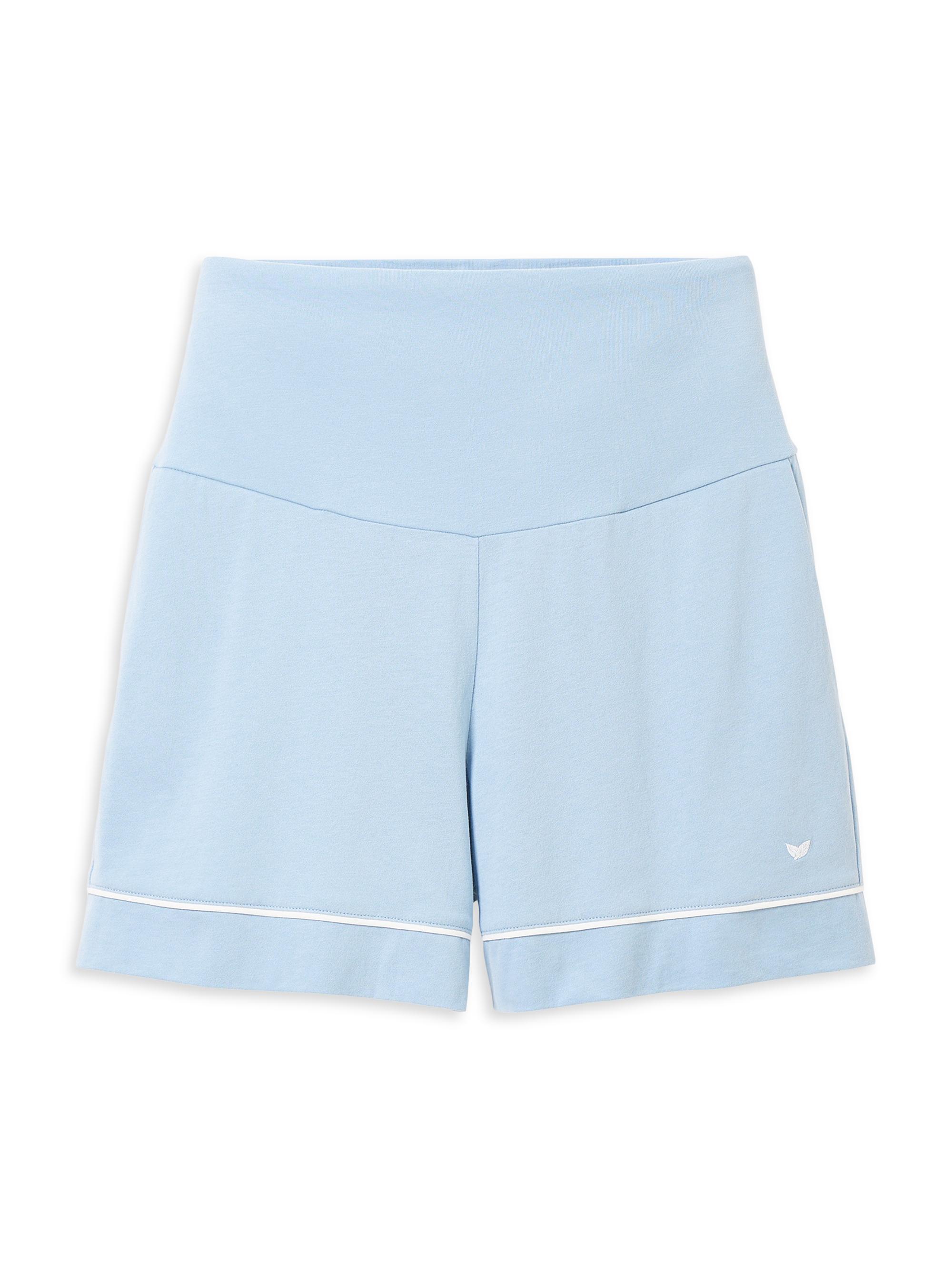 Petite Plume Pima Cotton Maternity Shorts - Blue