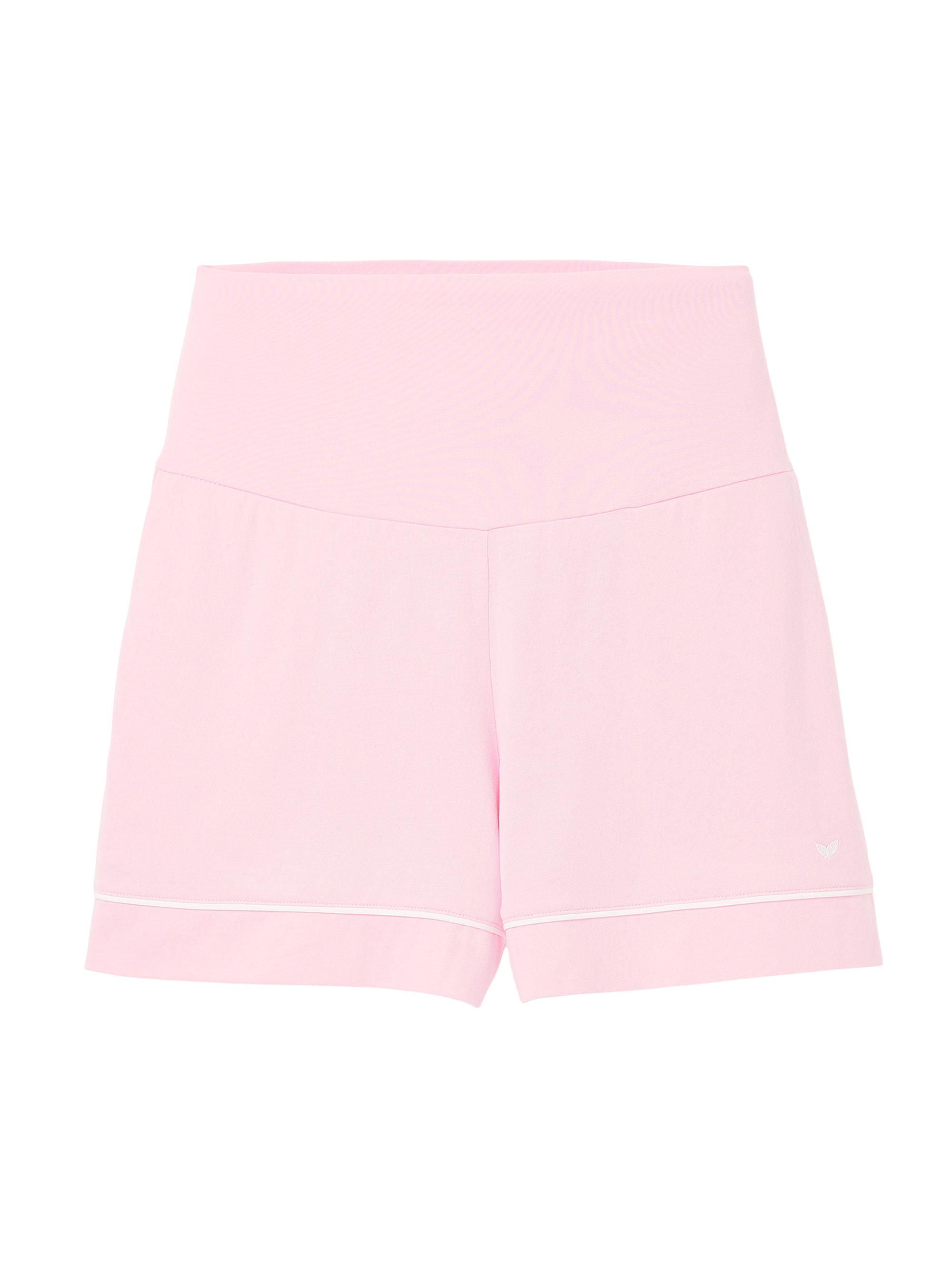Petite Plume Pima Cotton Maternity Shorts - Pink
