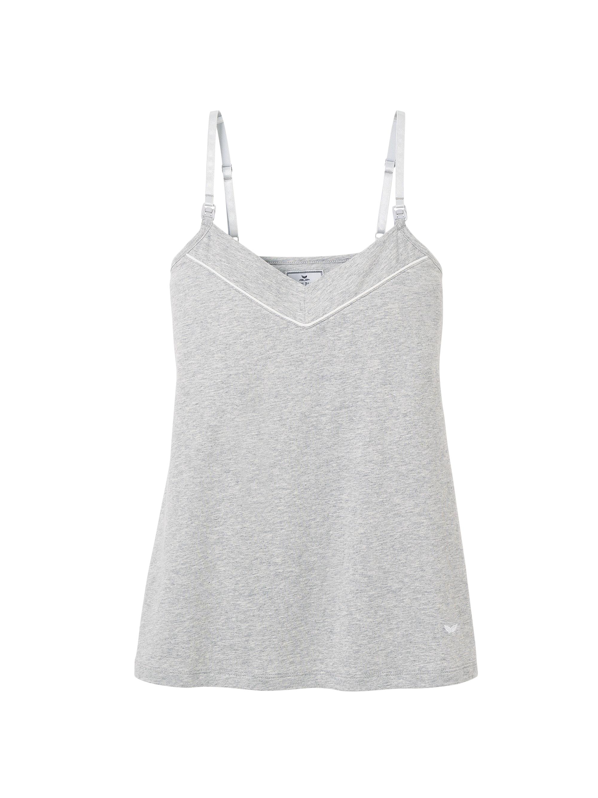 Petite Plume Pima Cotton Maternity Tank Top - Grey