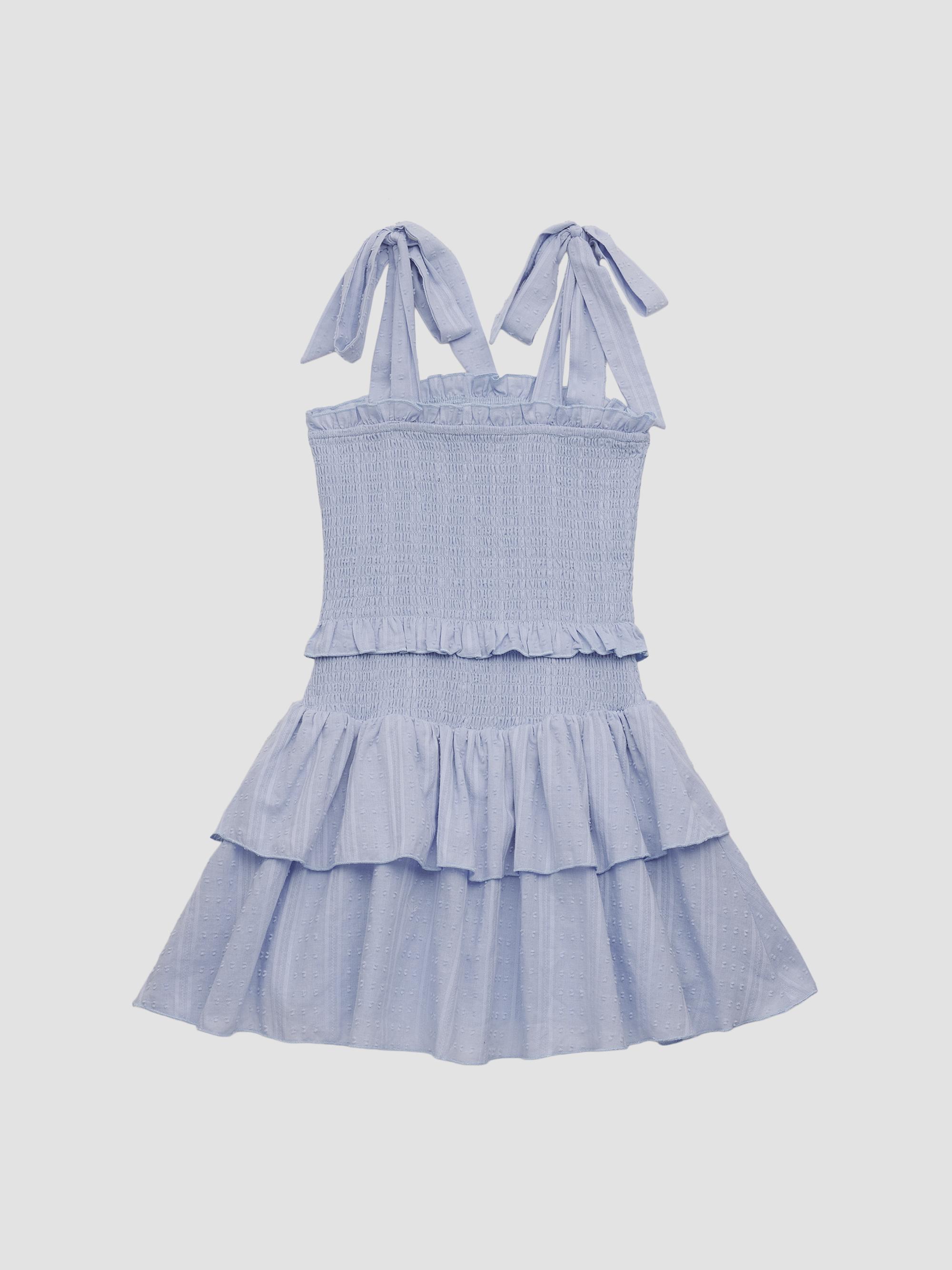 KatieJ NYC Girl's Smocked Fit-And-Flare Dress - Baby Blue | Thumbnail 4
