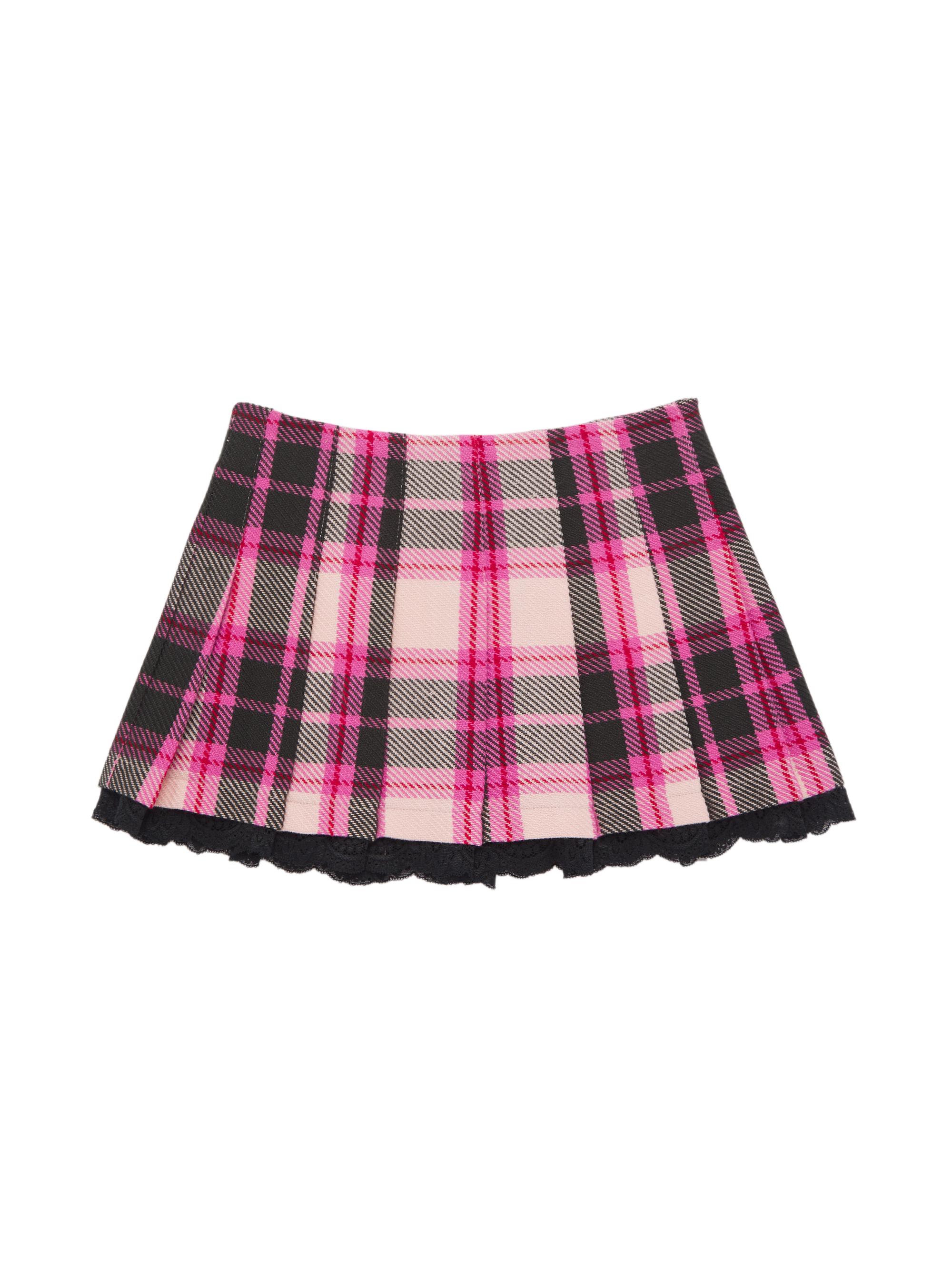 KatieJ NYC Girl's Elicia Plaid Skirt - Pink Multi
