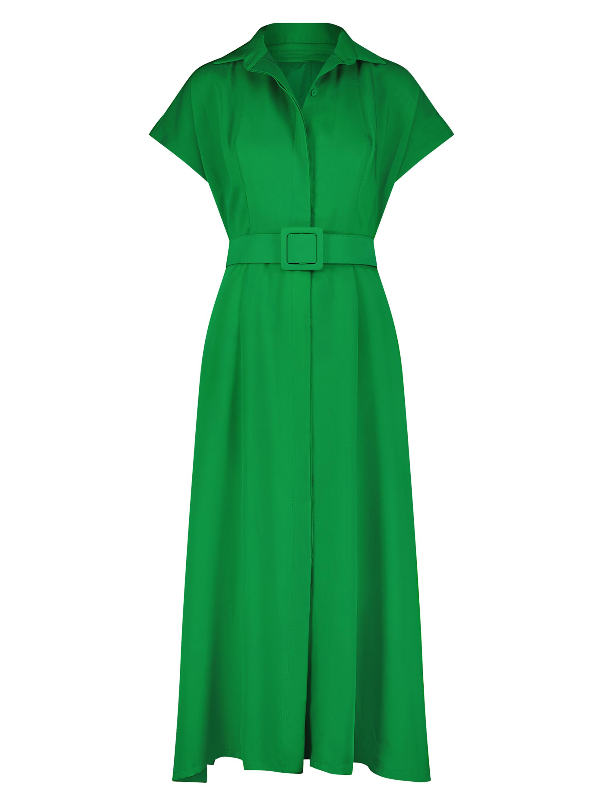 Mac Duggal Women's Crepe Belted Midi-Dress - Spring Green