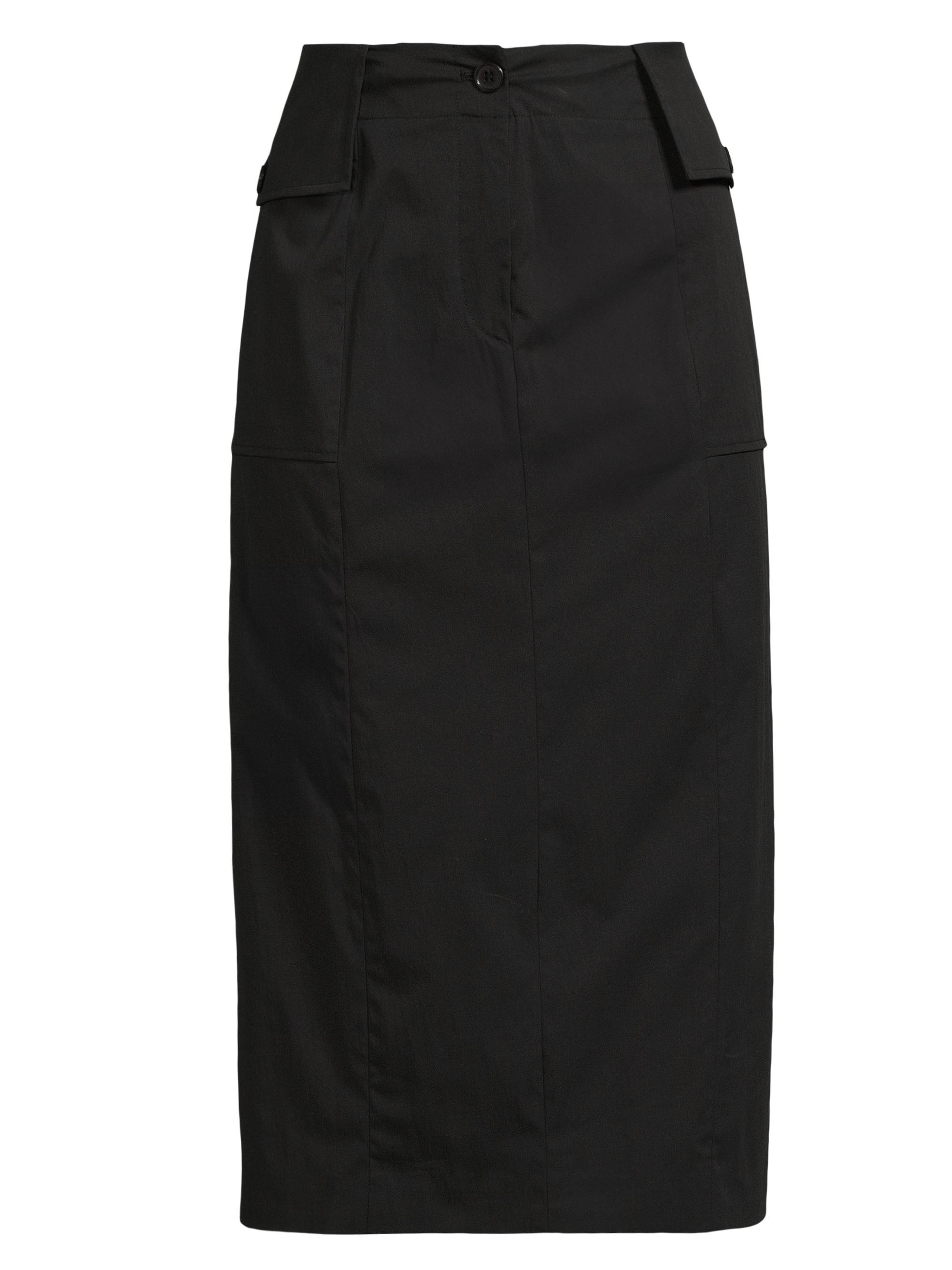 Modern Citizen Women's Diep Cotton-Blend Cargo Midi-Skirt - Black