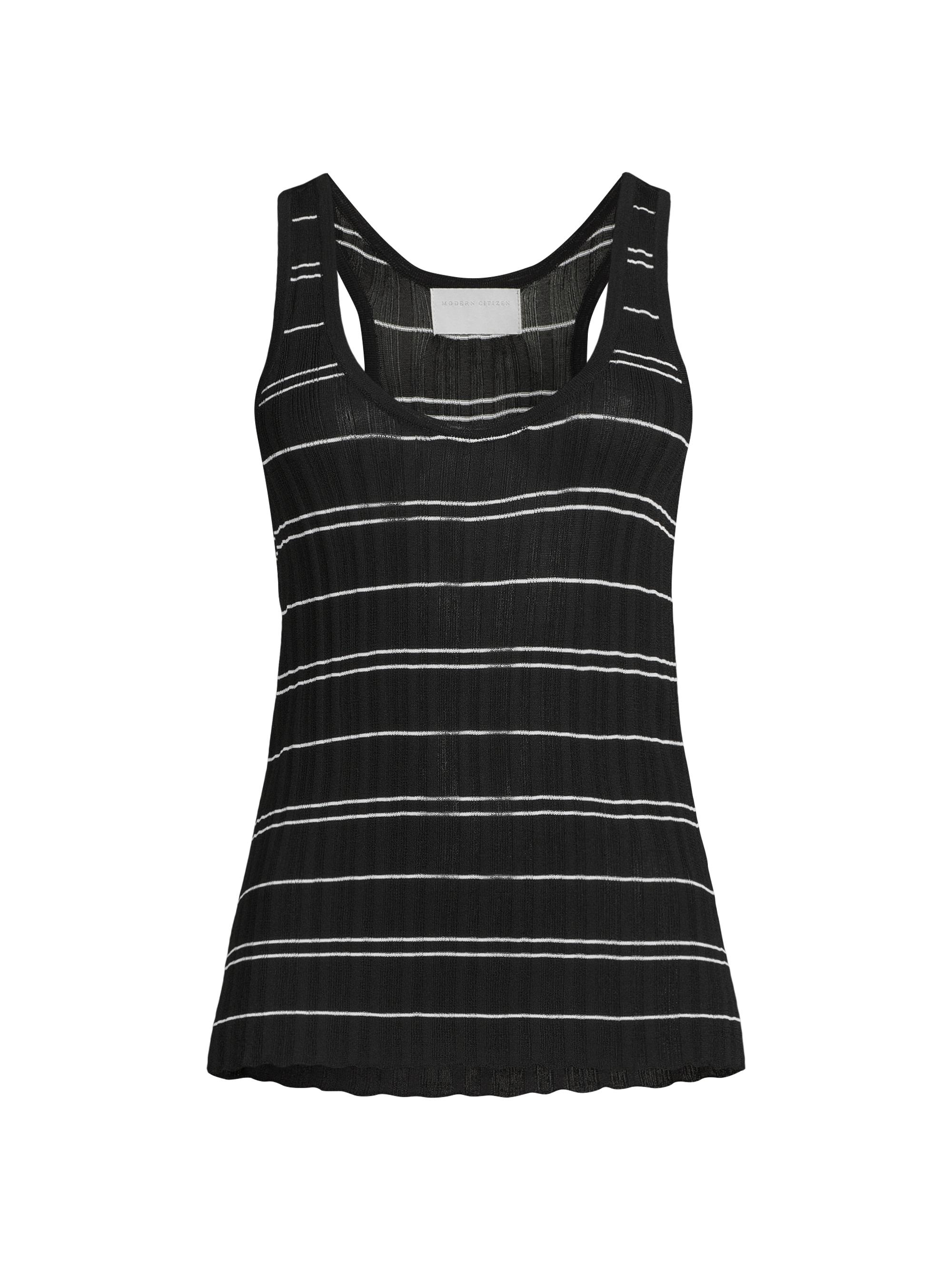 Modern Citizen Women's Mijal Striped Knit Tank - Black White