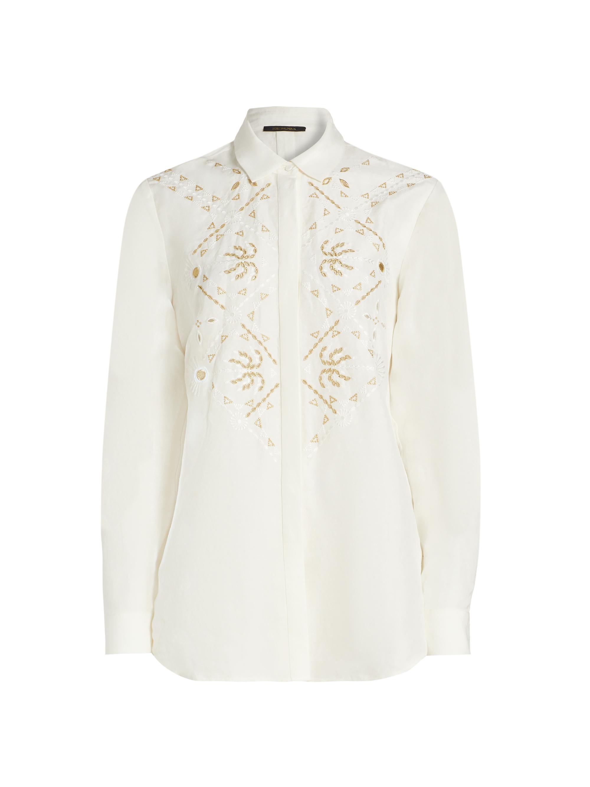 Kobi Halperin Women's Genevieve Embroidered Blouse - Shell
