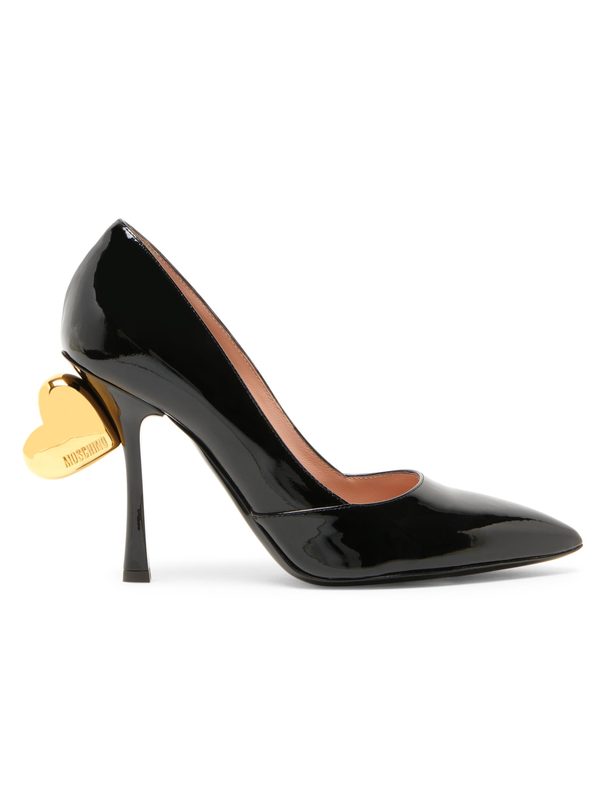 Moschino Women's Sweetheart 100MM Patent Leather Pumps - Black