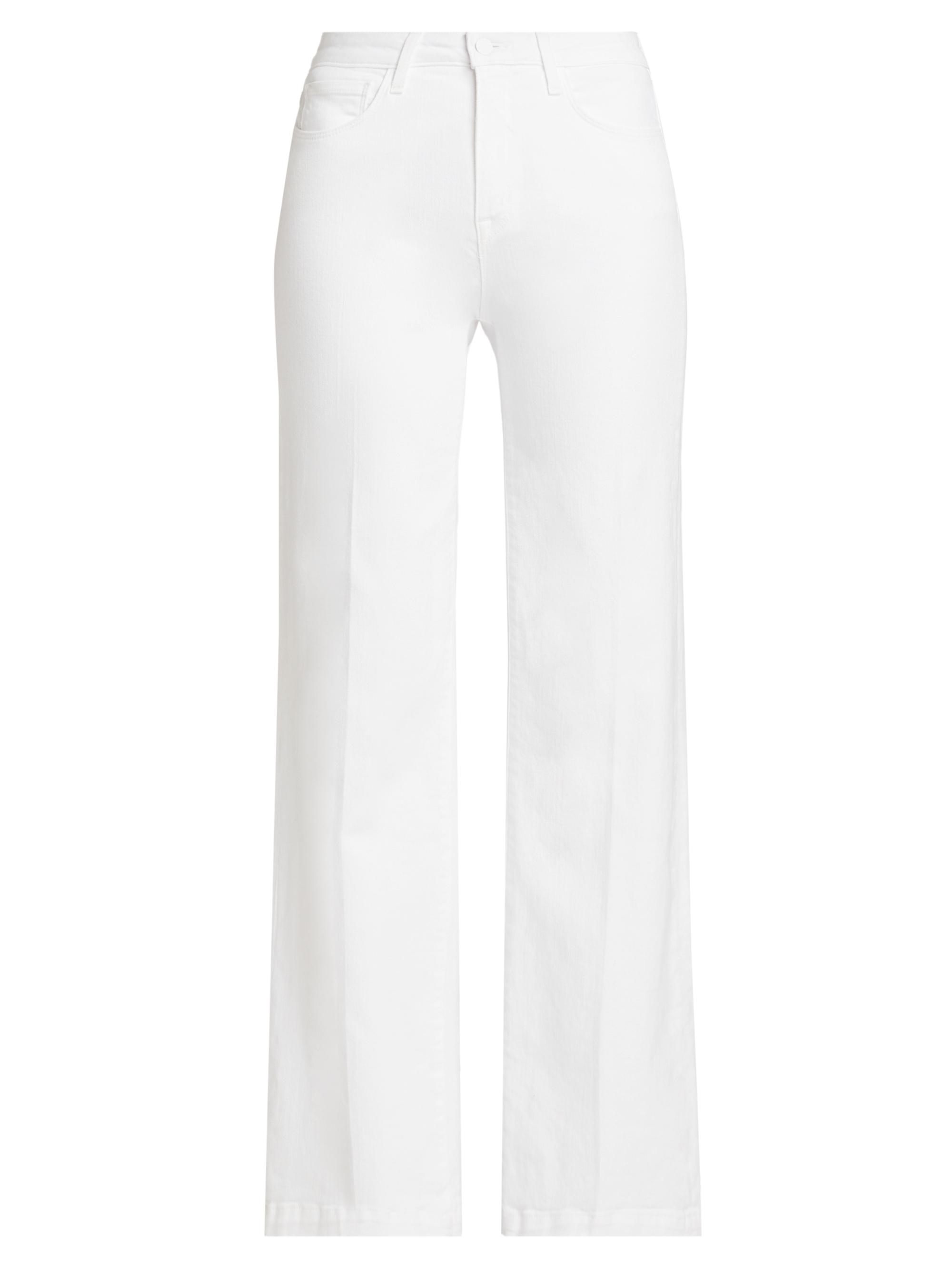 L'AGENCE Women's Scottie High-Rise Wide-Leg Jeans - Blanc