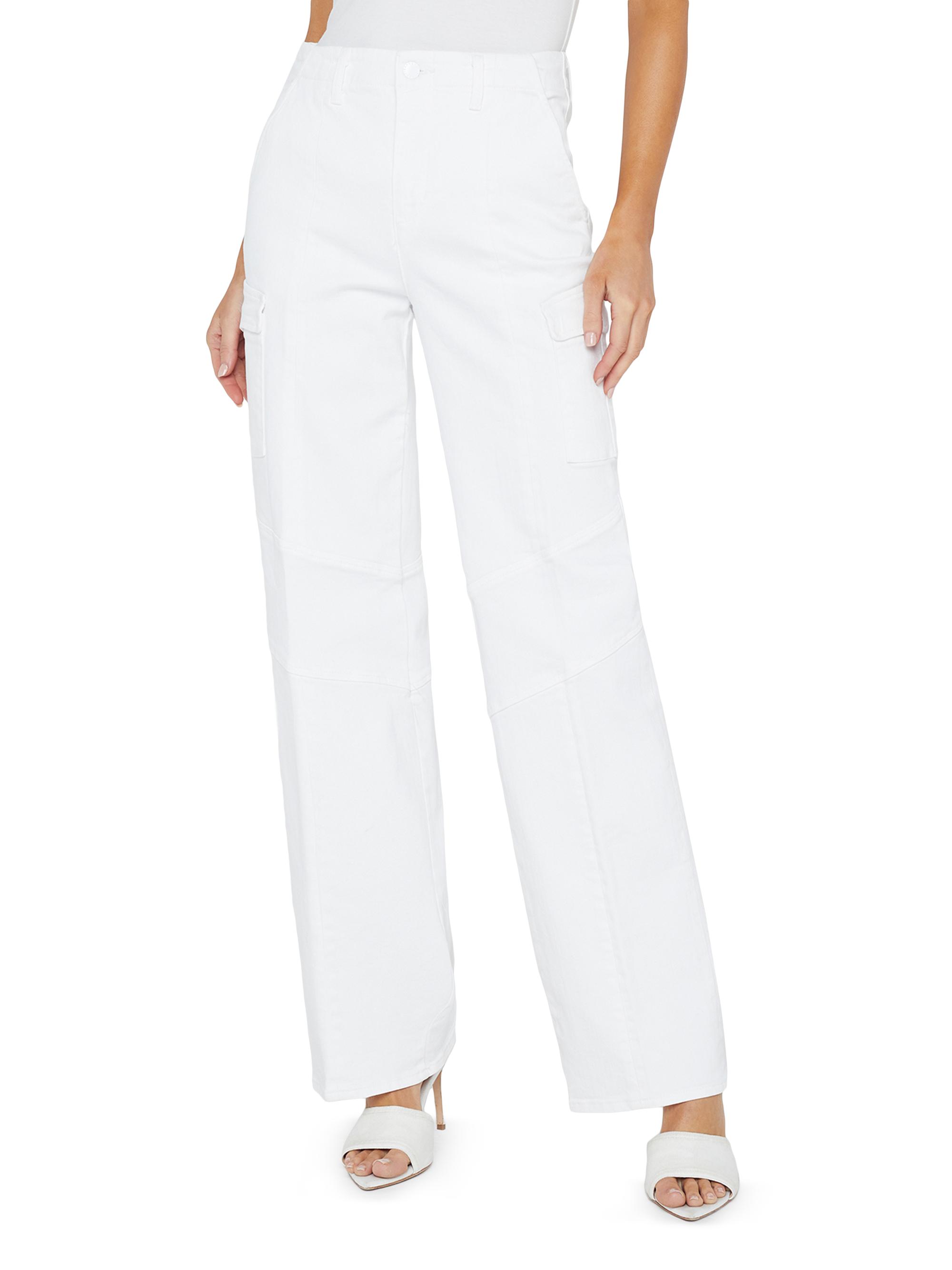 L'AGENCE Women's Brooklyn Utility Wide-Leg Jeans - Blanc