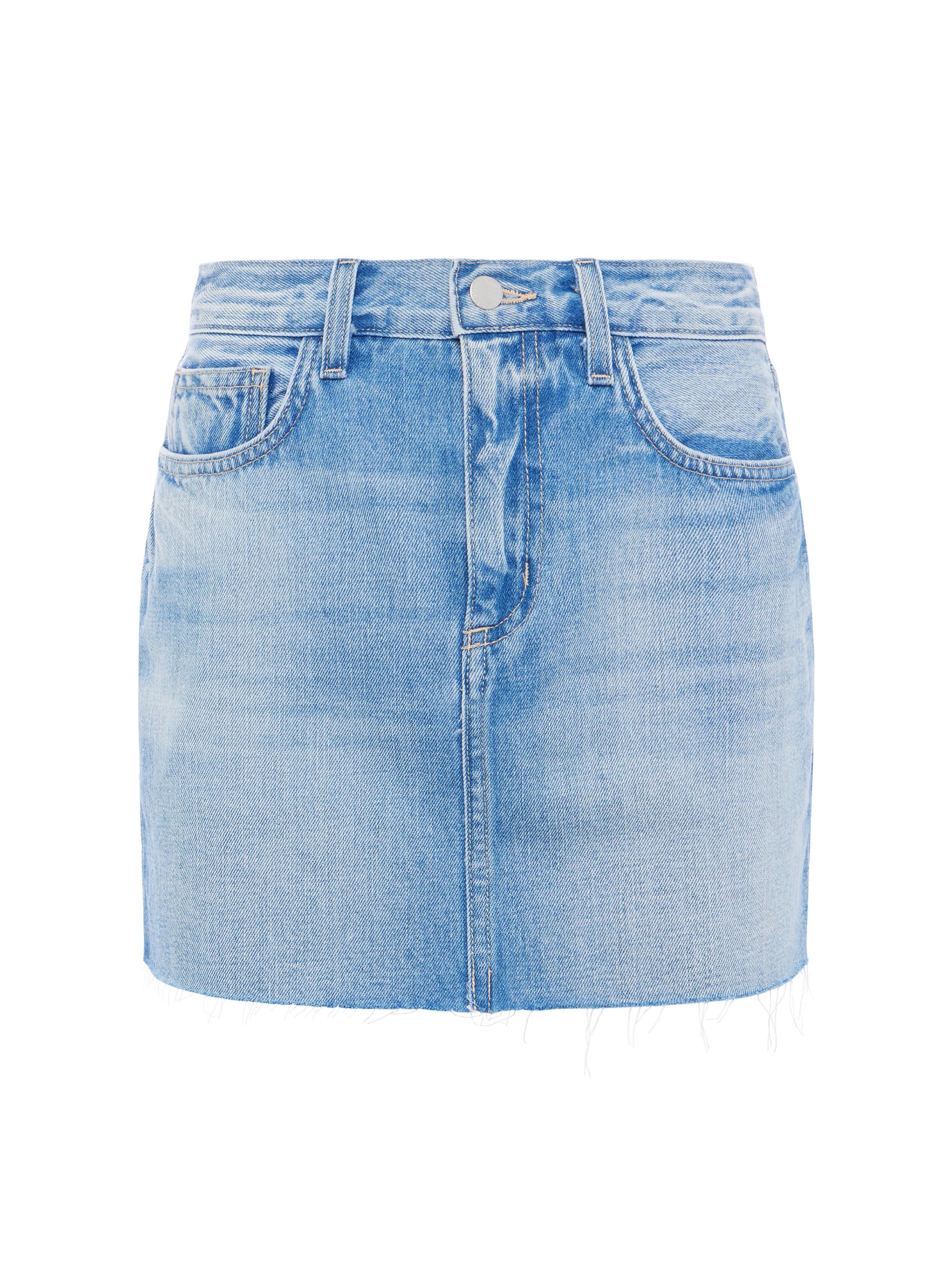 L'AGENCE Women's Paris Denim Micro Miniskirt - Caruso