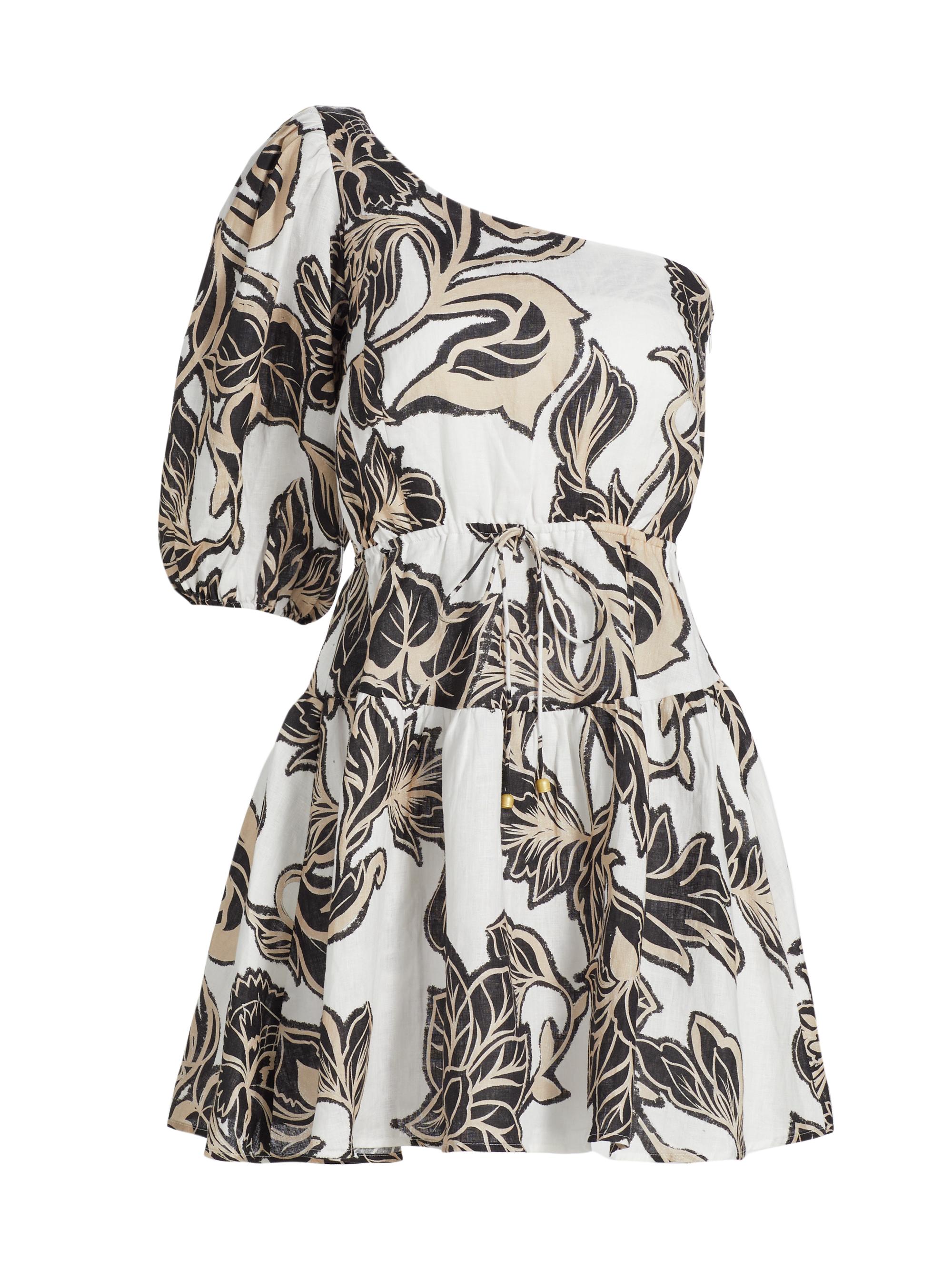 Kivari Women's Alma Linen Floral Minidress - Alma