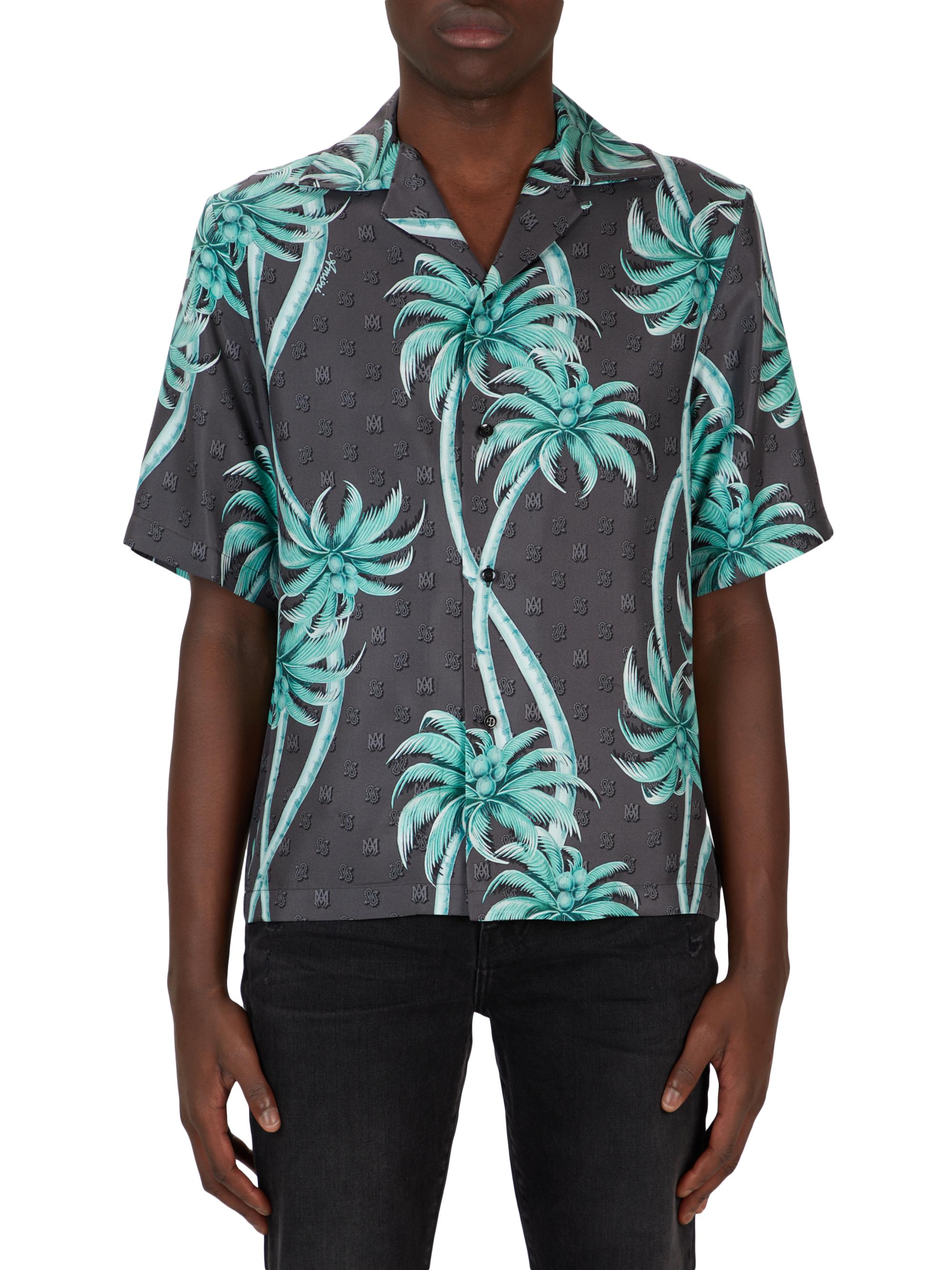 Amiri Palm Silk Bowling Shirt | Saks Fifth Avenue