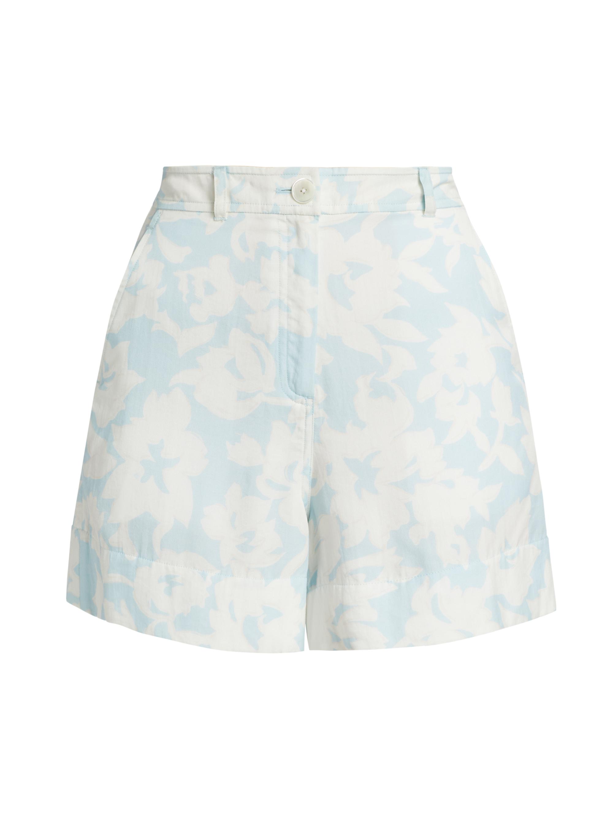 Derek Lam 10 Crosby Women's Anora Floral Shorts - Blue Multi