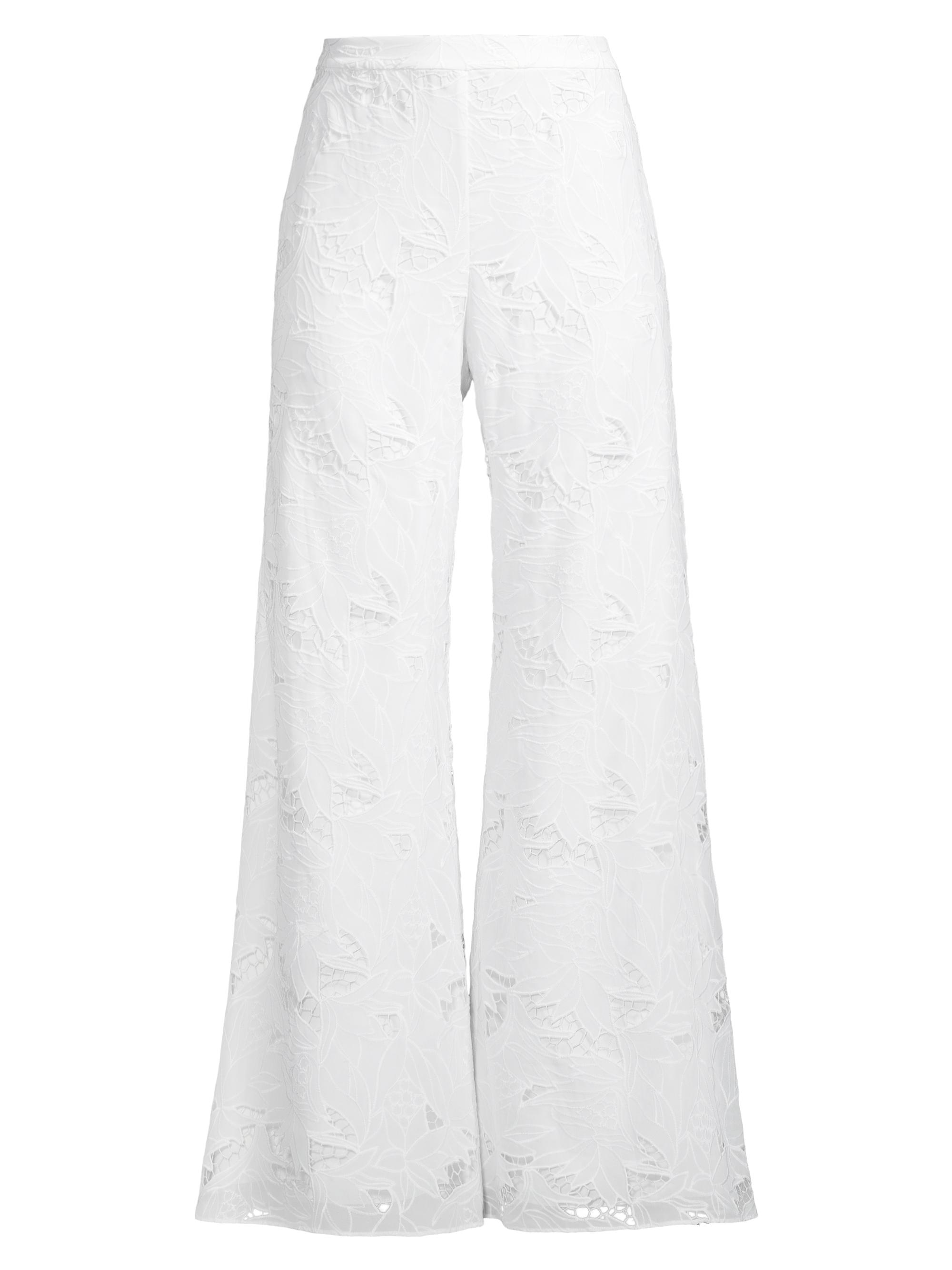 Ungaro Women's Poppy Floral Lace Wide-Leg Pants - White