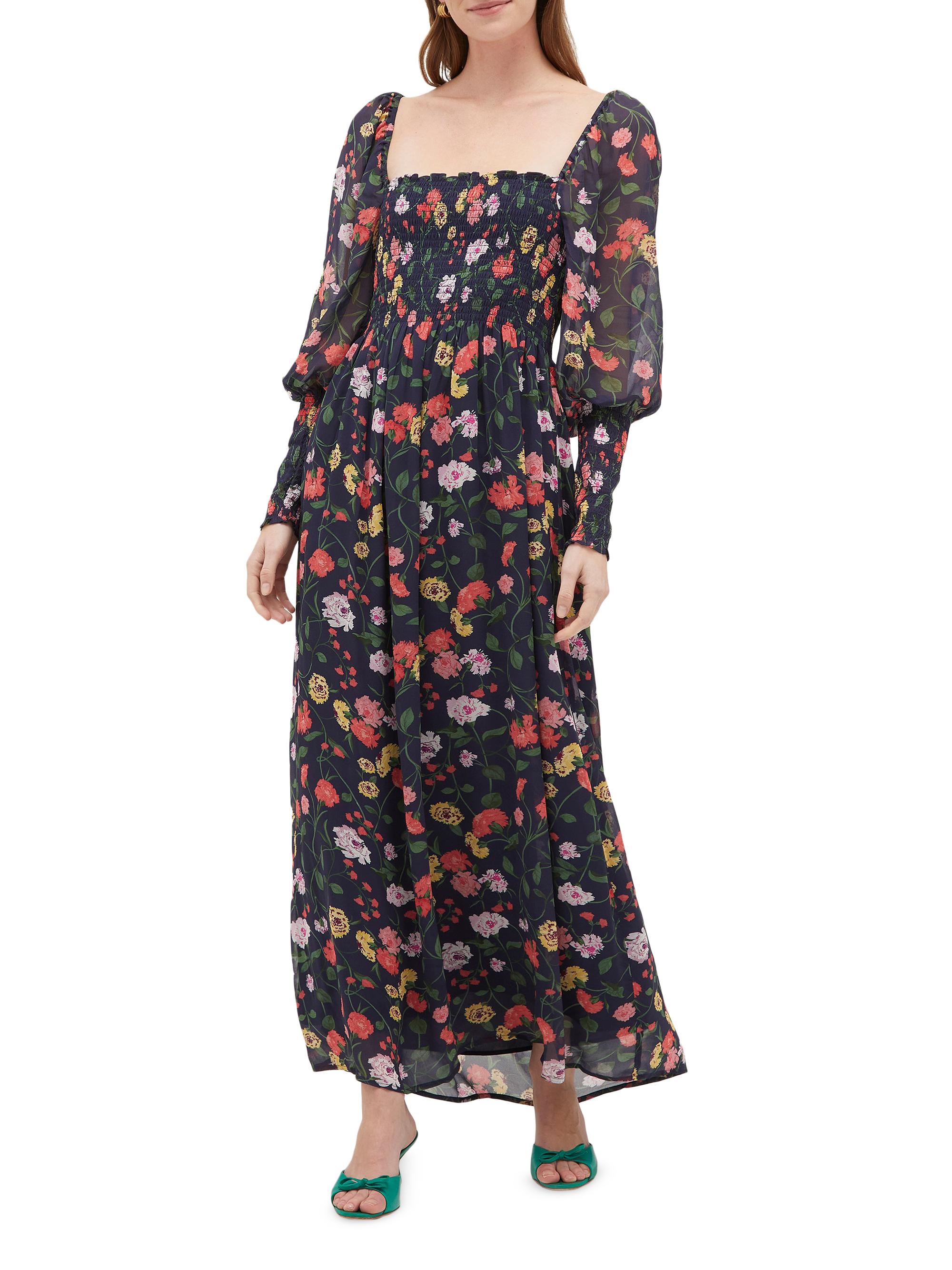 knee length dresses for ladies Floral Summer Maxi Dress Floral Print / L