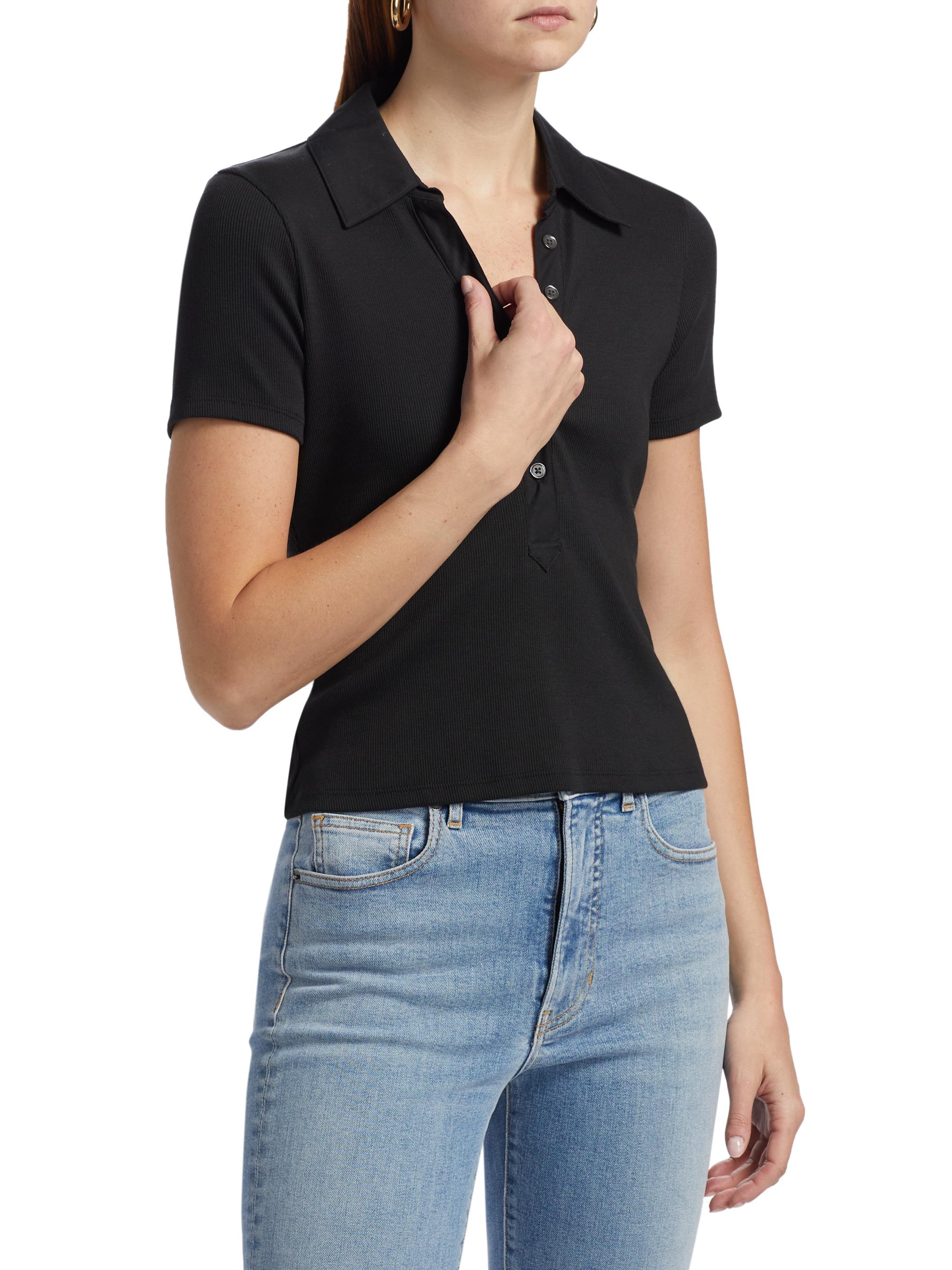 Veronica Beard Kearney Cotton Polo T-Shirt | Saks Fifth Avenue