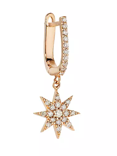 Star Light Venus 14K Rose Gold & 0.23 TCW Diamond Single Drop Earring