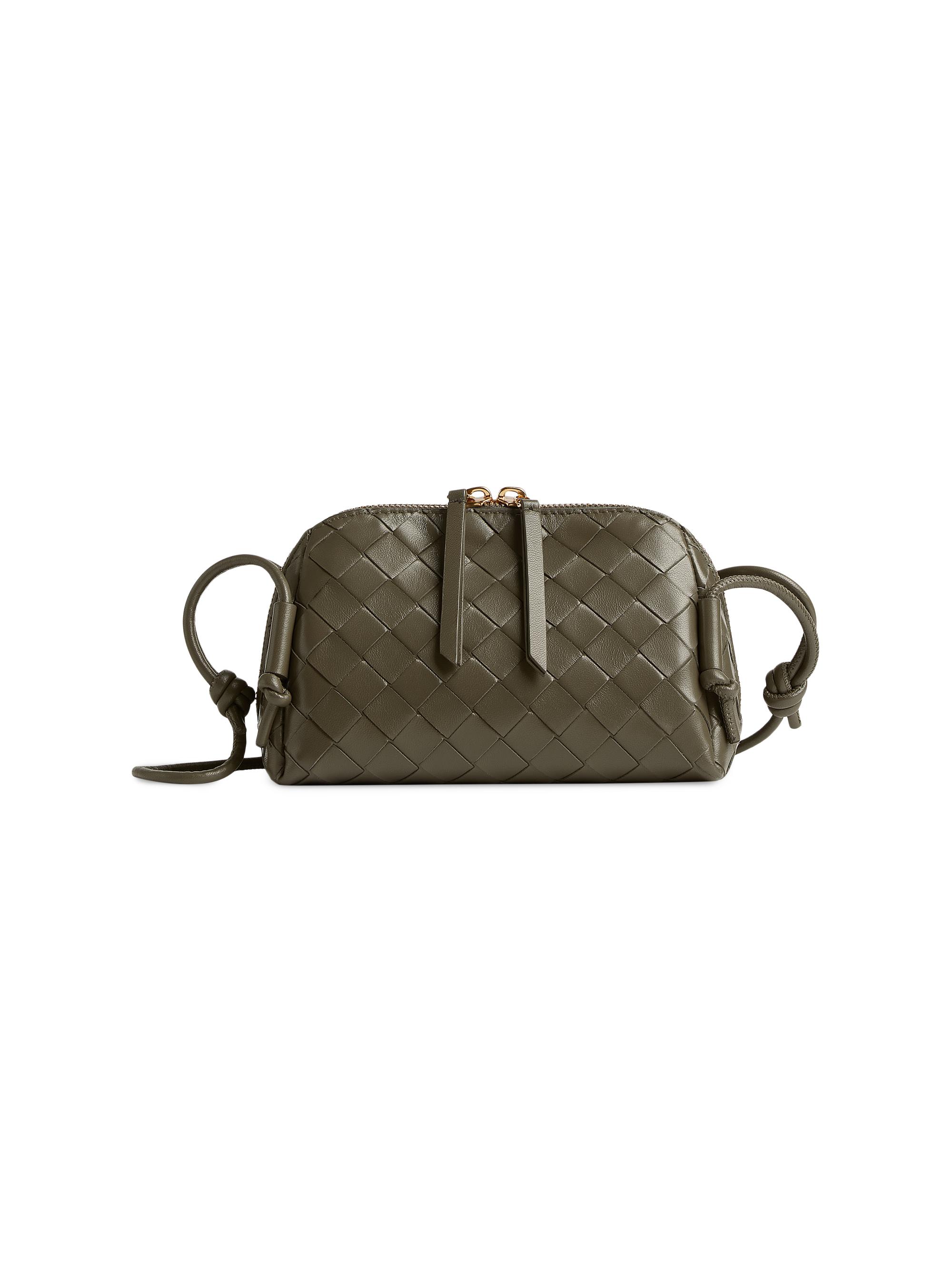 Bottega Veneta Women's Intrecciato Nappa Leather Pouch - Cypress Gold