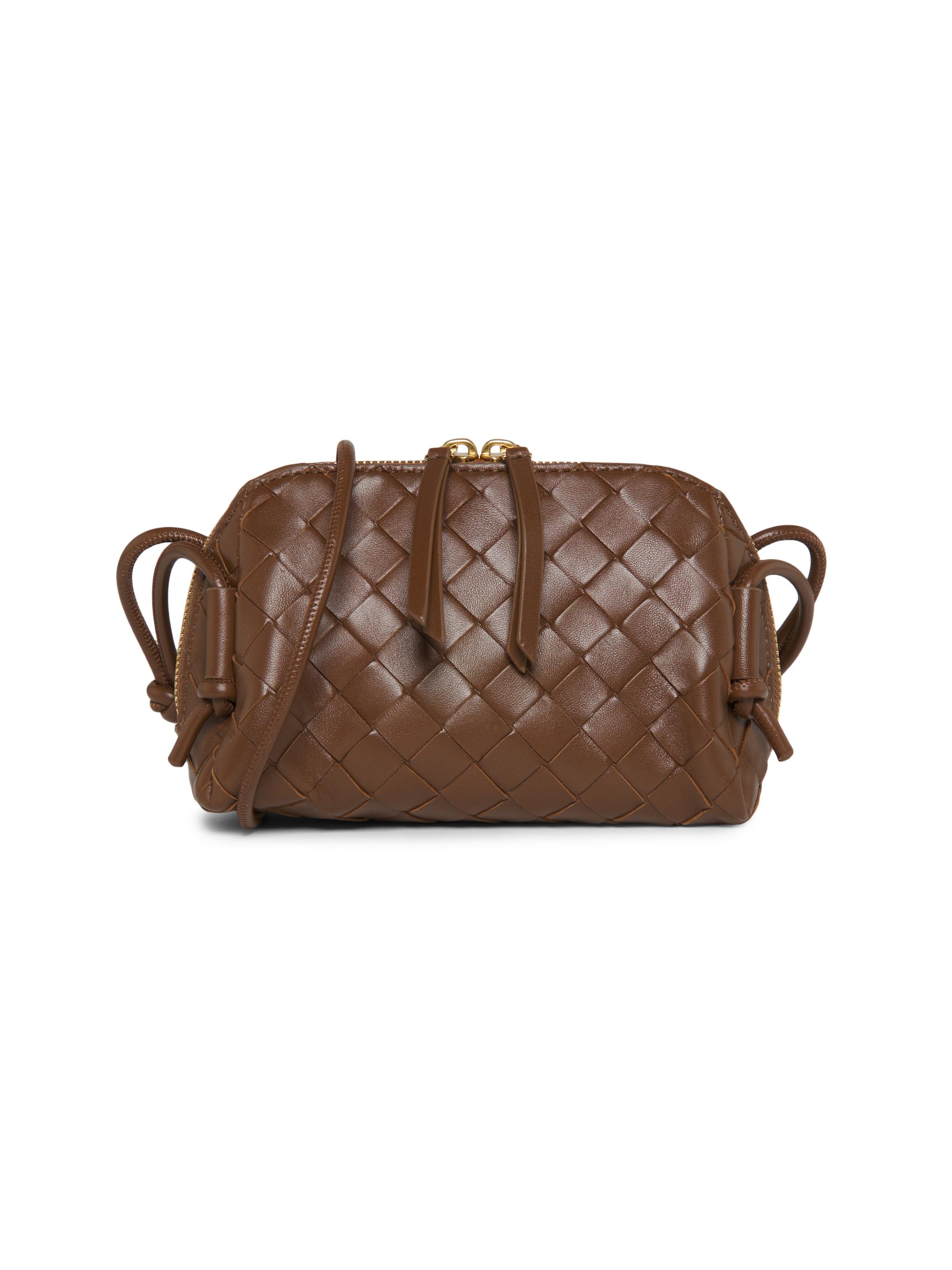 Bottega Veneta Women's Intrecciato Nappa Leather Pouch - Nocciola Gold