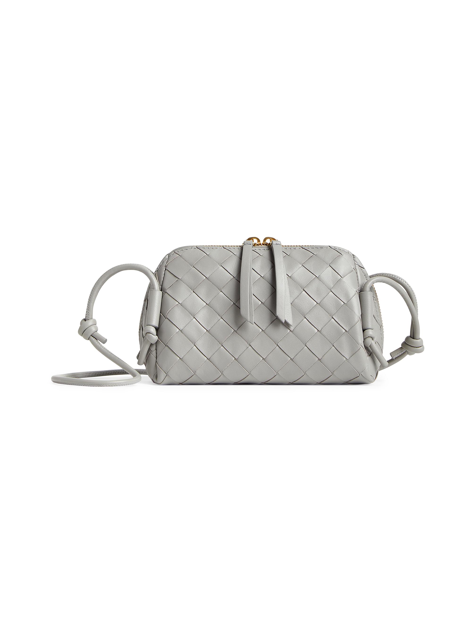 Bottega Veneta Women's Intrecciato Nappa Leather Pouch - Sterling Gold