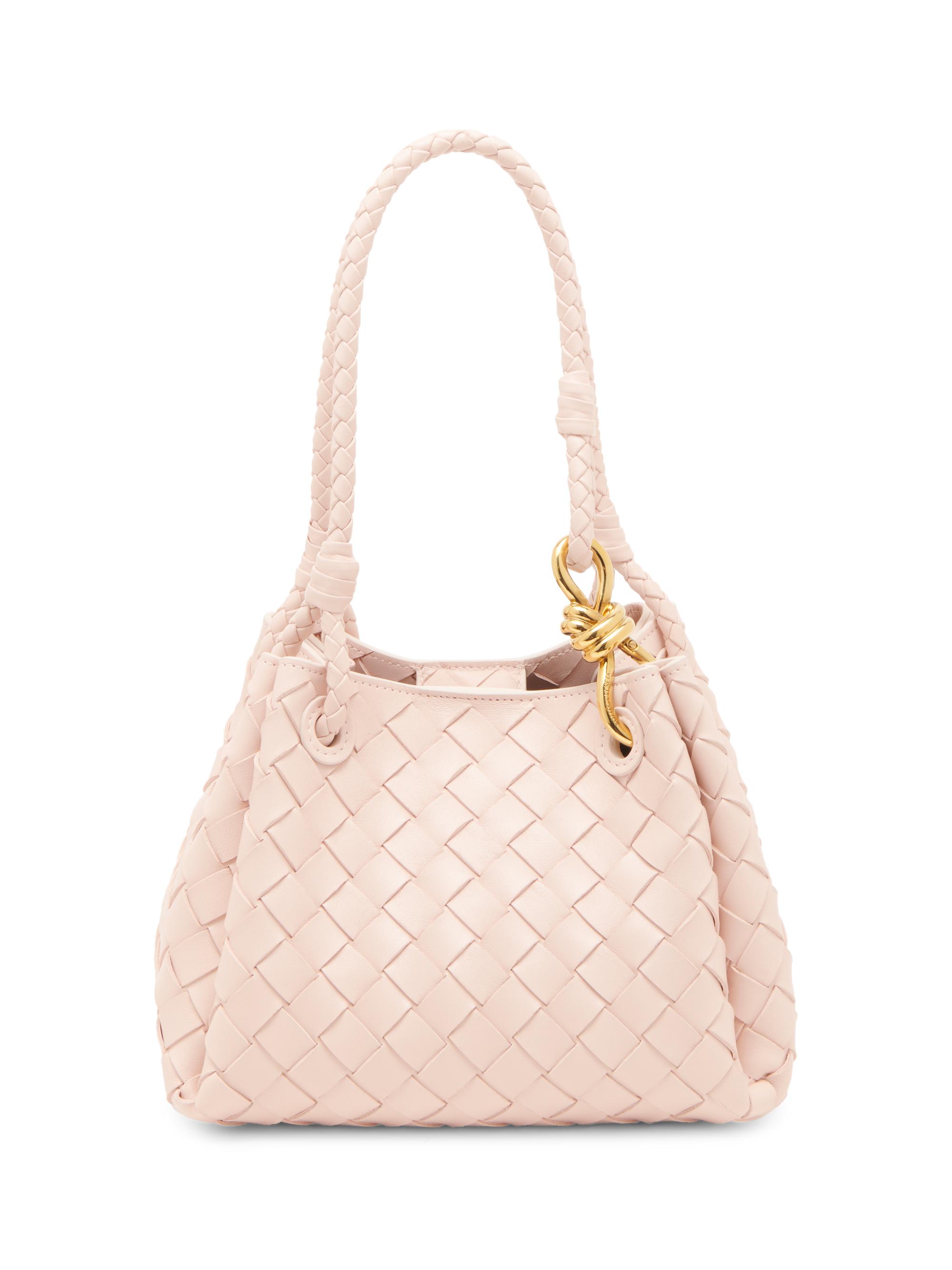 Bottega Veneta Women's Parachute  Intrecciato Leather Shoulder Bag - Cameo