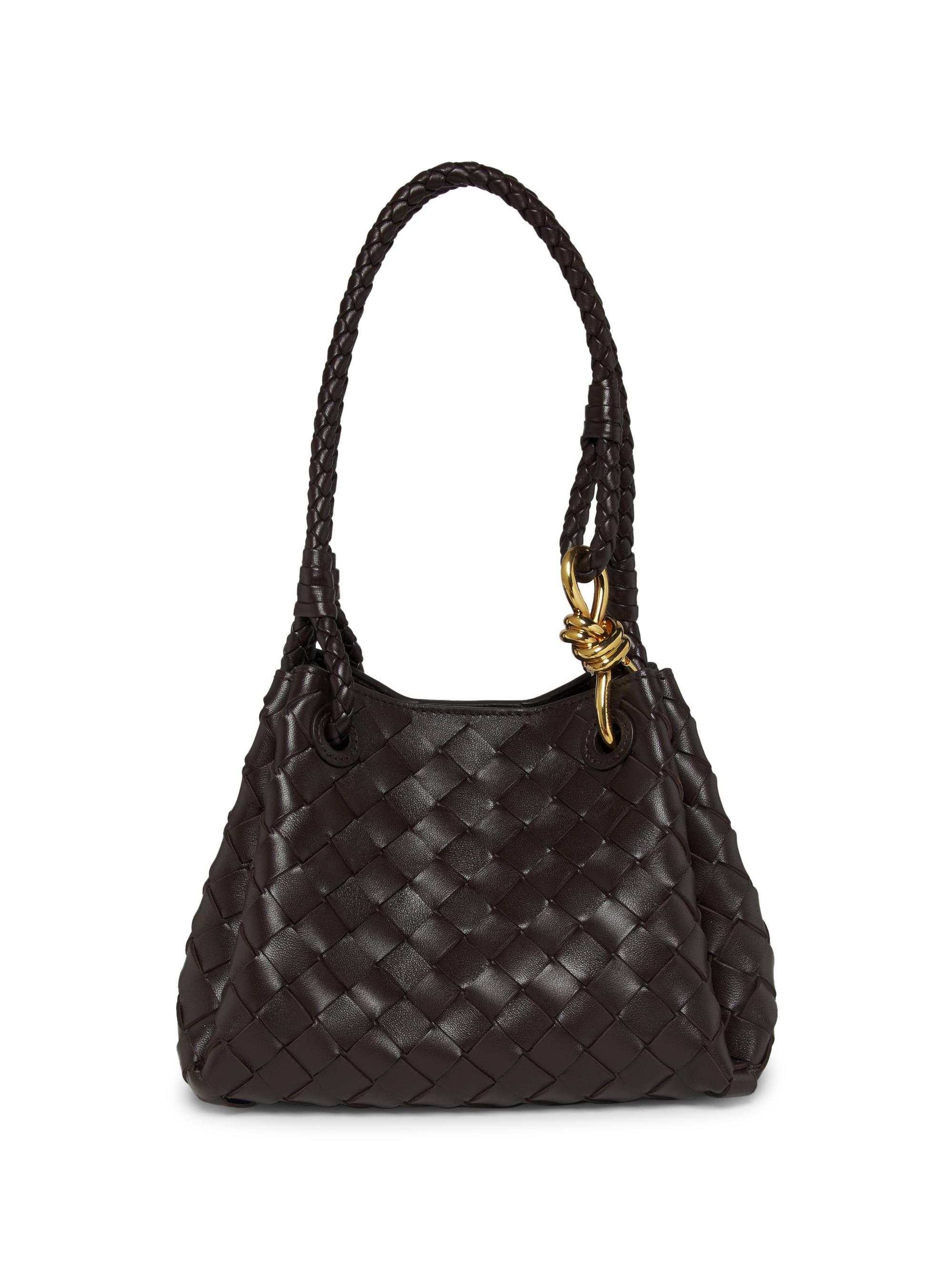 Bottega Veneta Women's Parachute  Intrecciato Leather Shoulder Bag - Fondant