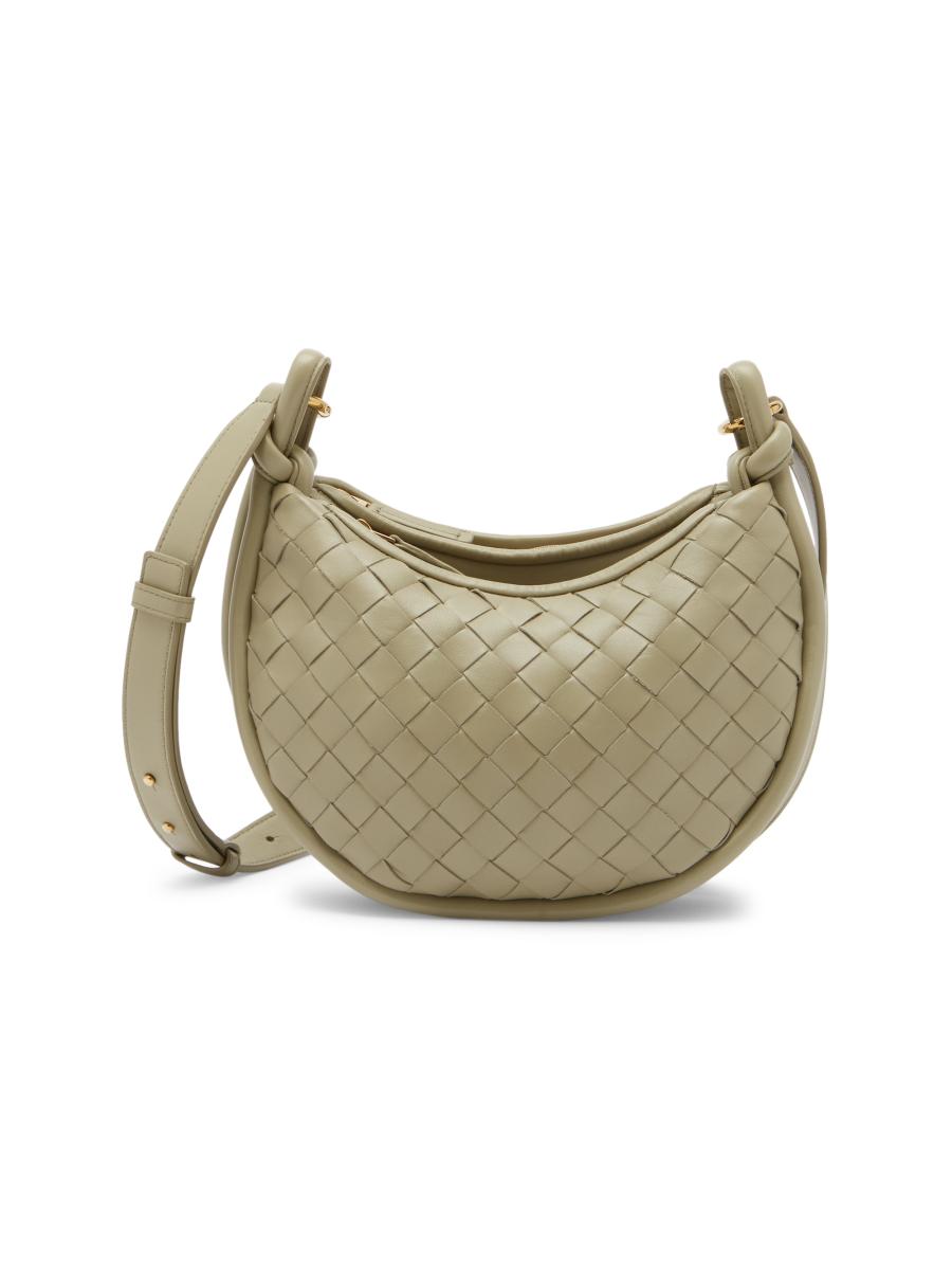 Bottega Veneta Gemelli Intrecciato Leather Messenger Bag