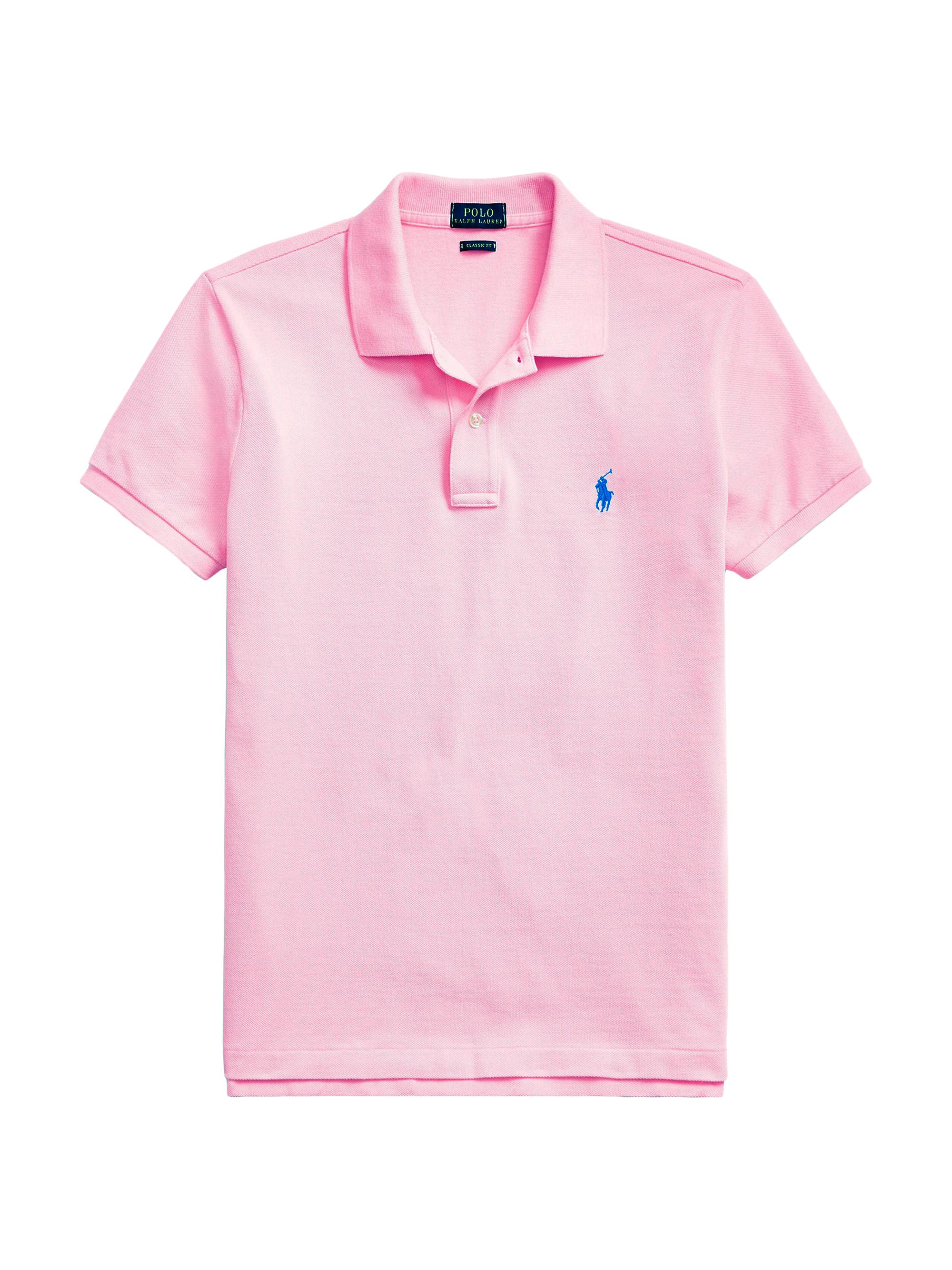 Polo Ralph Lauren Women's Basic Cotton Embroidered Logo Polo Shirt - Carmel Pink