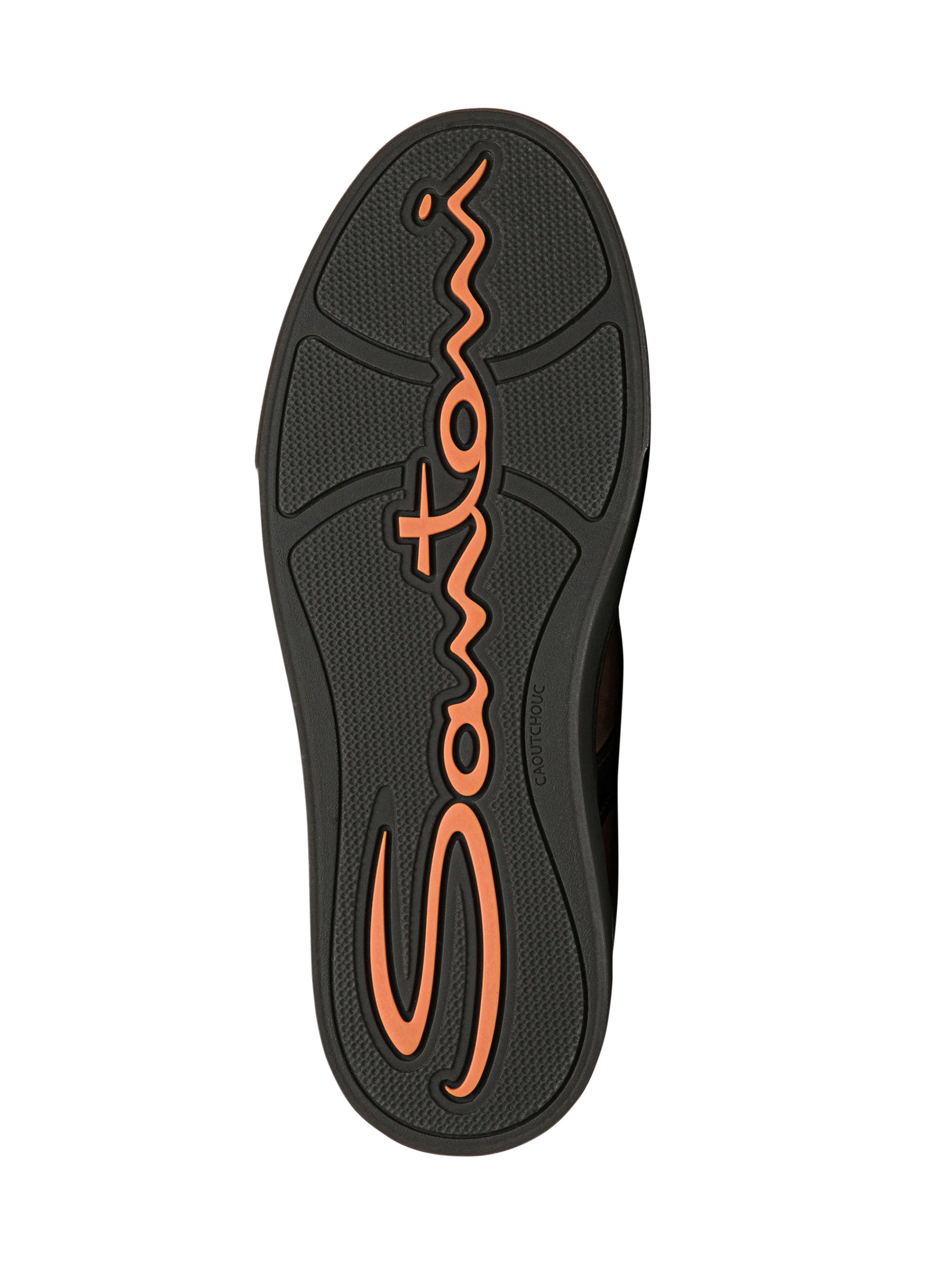 Santoni Double Buckle Leather Sneakers | Saks Fifth Avenue